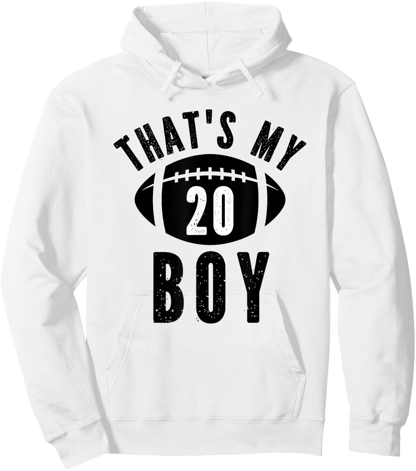 That's My Boy Football Number #20 Hoodie - Hoodie | White
