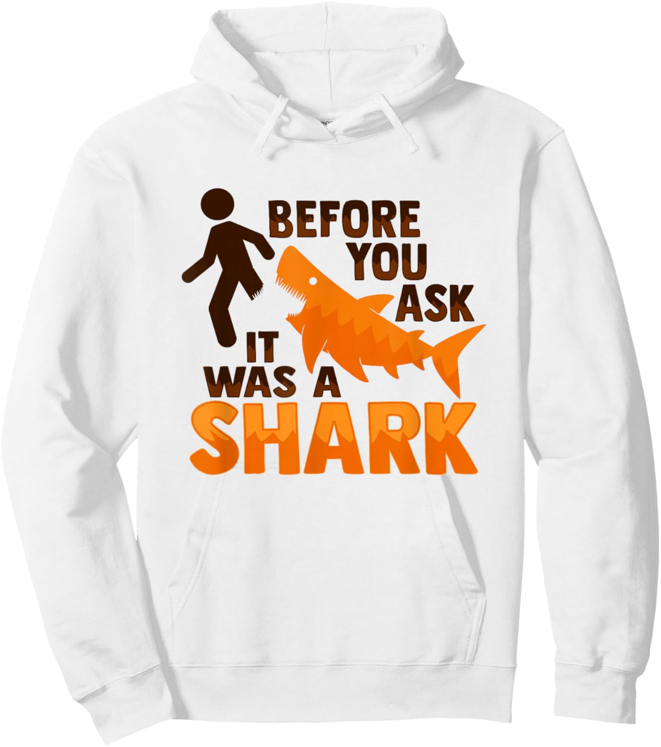 Amputee Joke Leg Prosthetic Shark Design for a Leg Amputee Hoodie - Hoodie | White