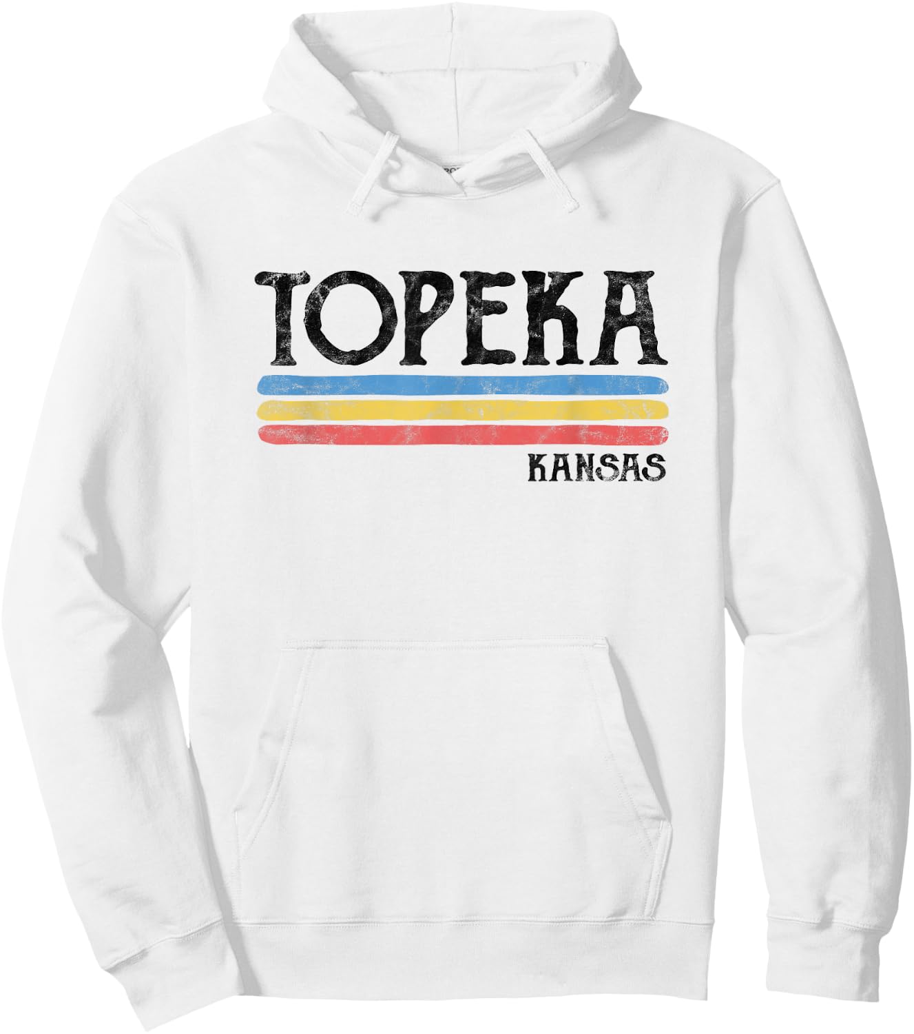 Vintage Topeka Kansas Ks Love Gift Souvenir Hoodie - Hoodie | White