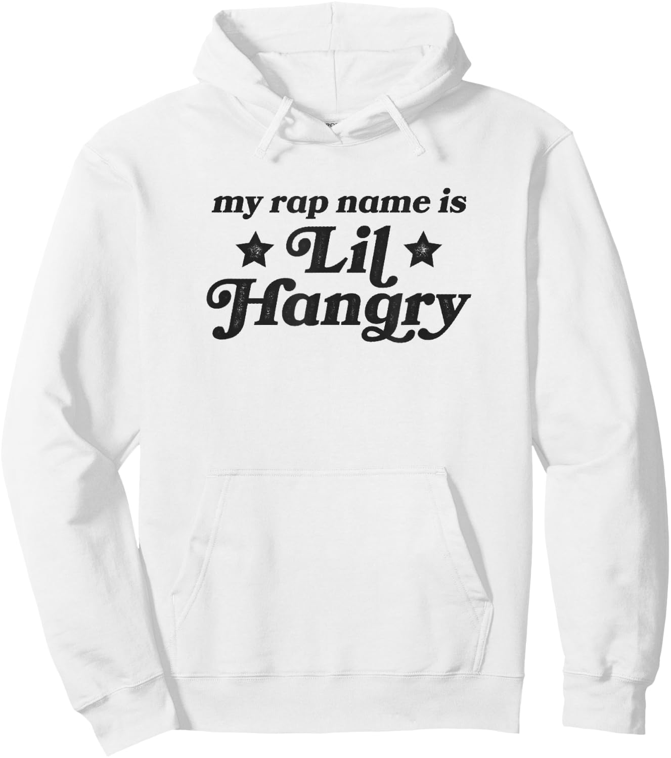 My Rap Name Is Lil Hangry Shirt Gift Retro Vintage Style Hoodie - Hoodie | White