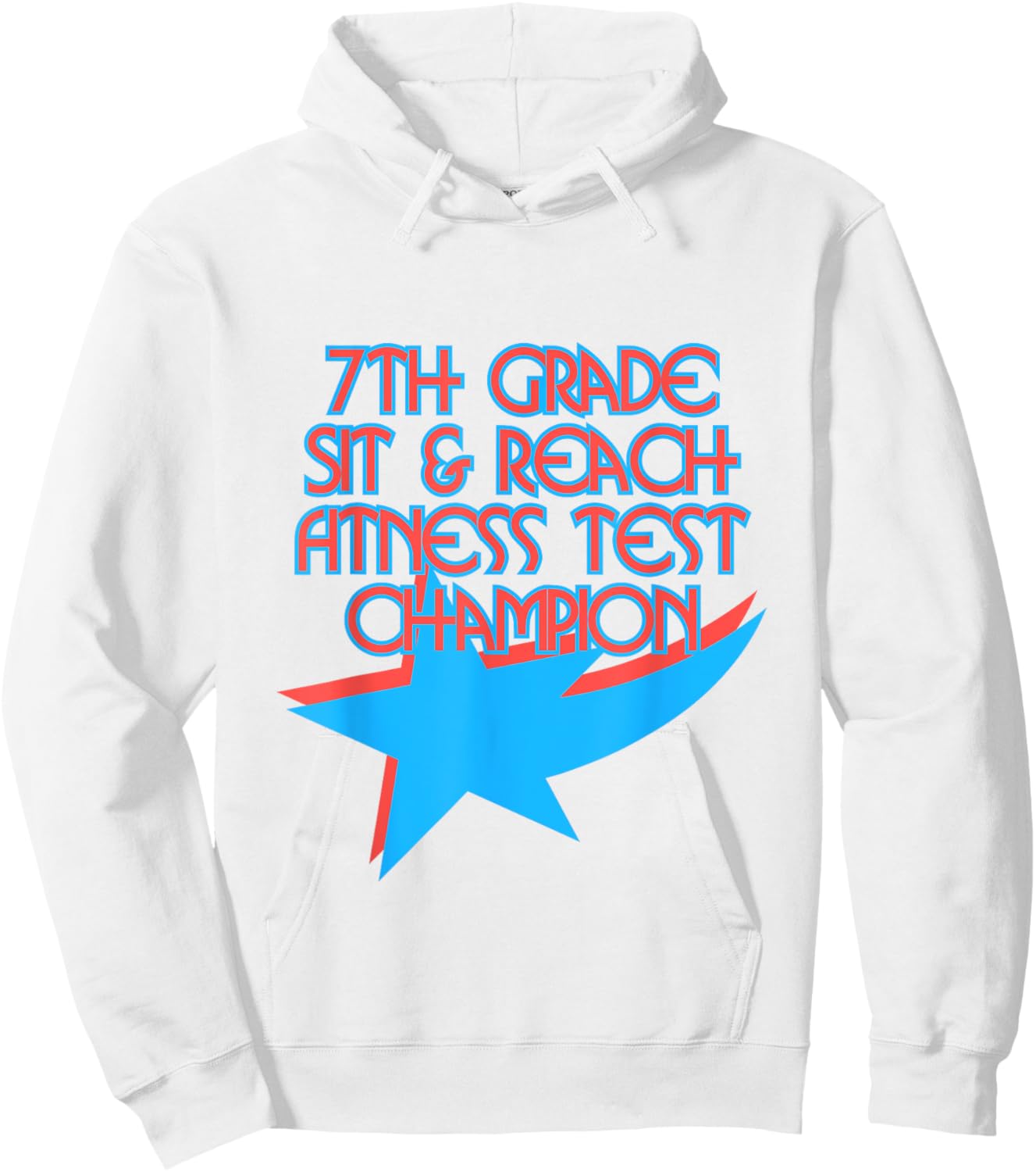 Retro Sit and Reach Fitness Test Champion 90s Nostalgia Hoodie - Hoodie | White