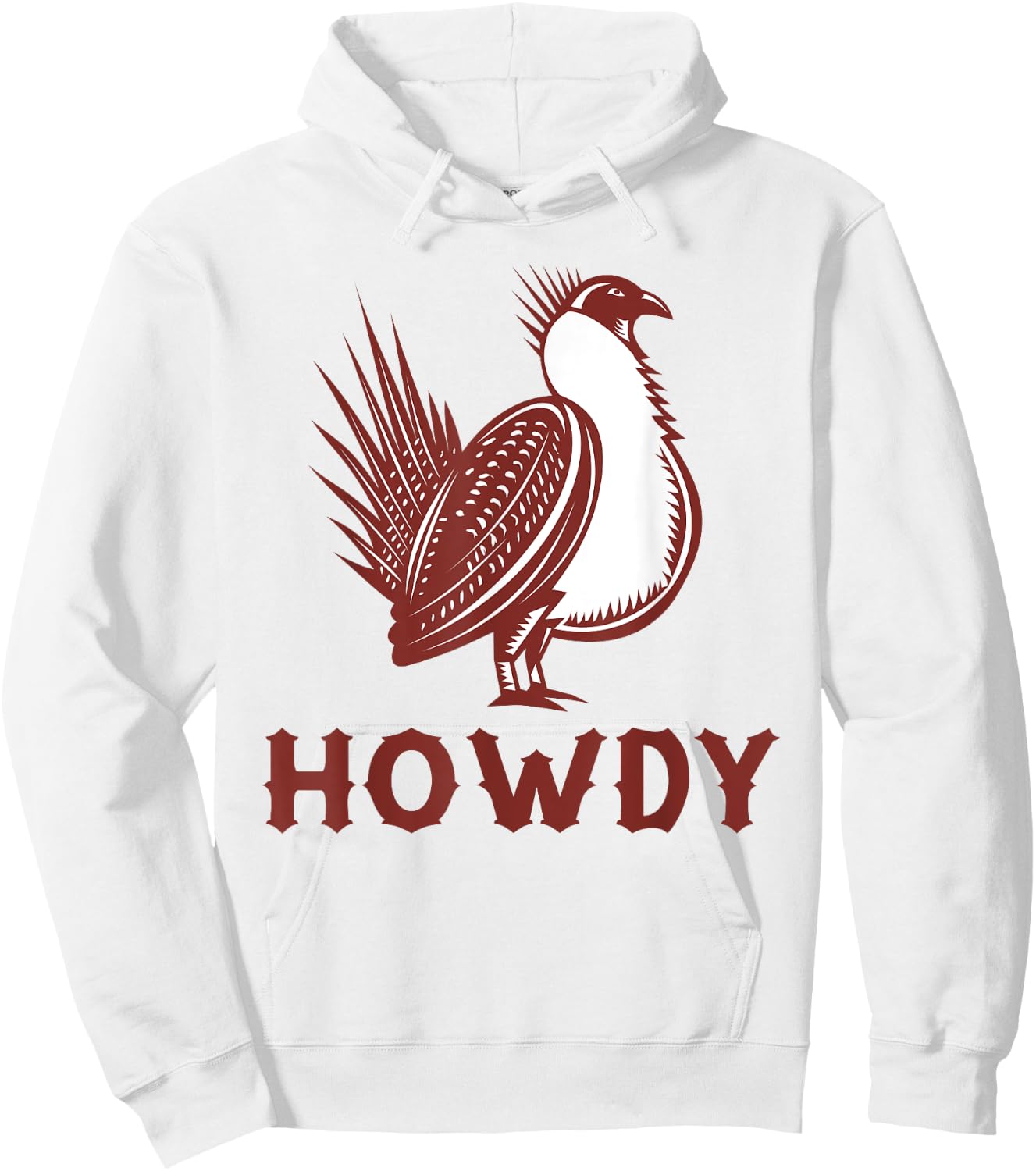 Sage Grouse Howdy Cowboy Western Bird Country Cowgirl Hoodie - Hoodie | White