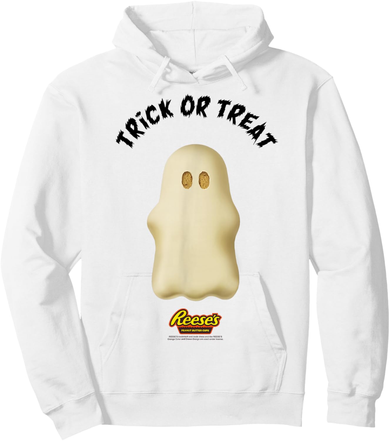 Reese's Halloween Trick or Treat Ghost Candy Hoodie - Hoodie | White