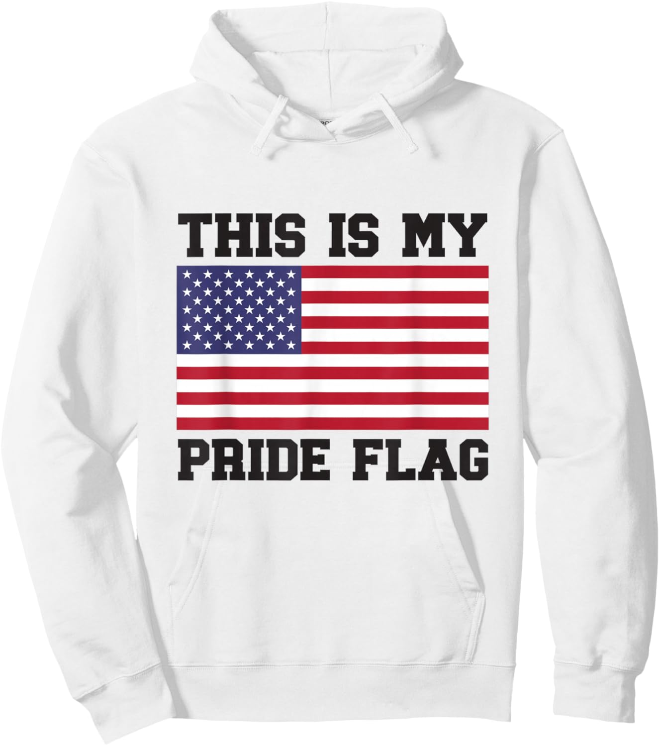 This Is My Pride Flag USA American 4th of July Patriotic Hoodie - Hoodie | White