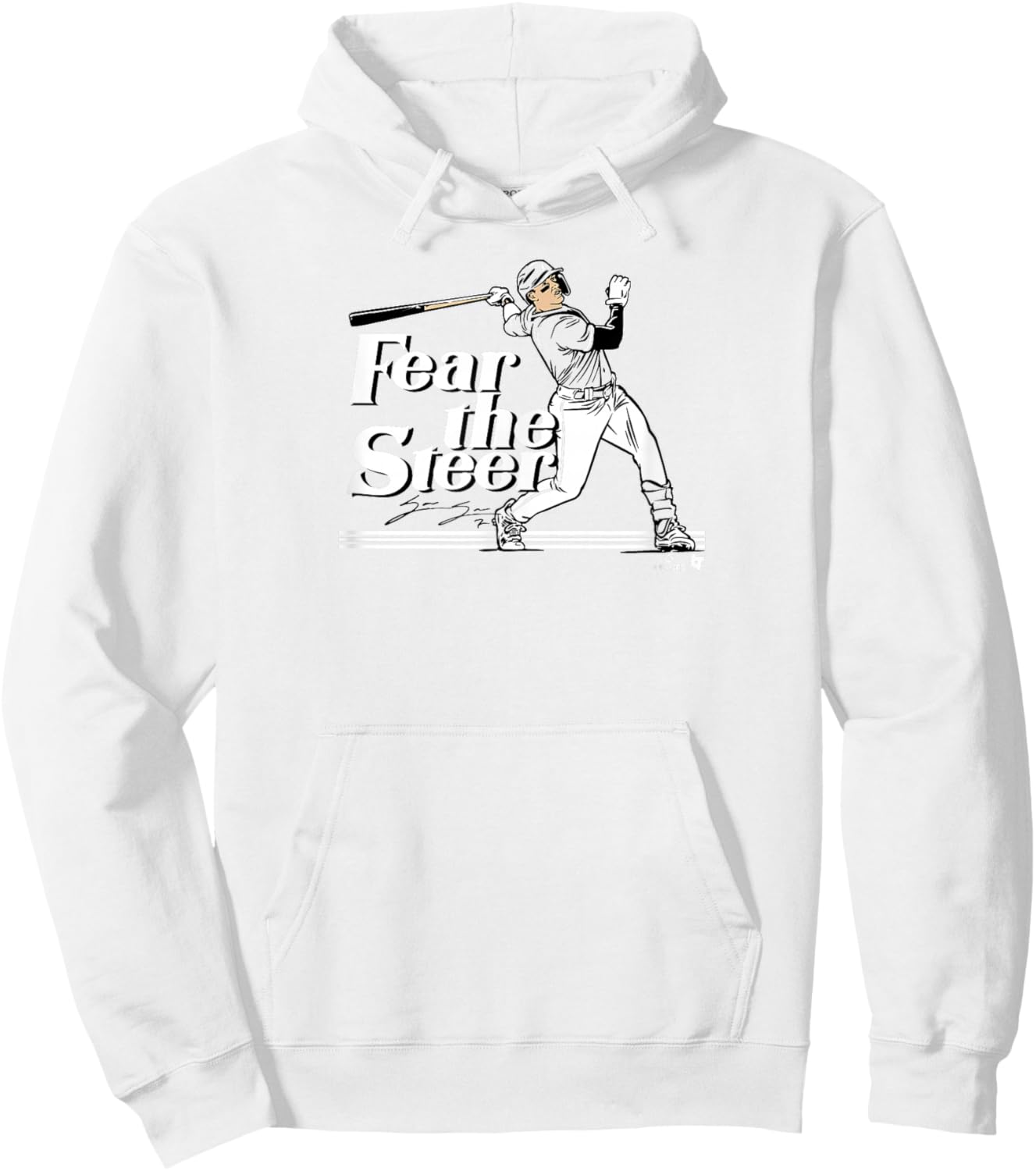 Spencer Steer - Fear the Steer - Cincinnati Baseball Hoodie - Hoodie | White