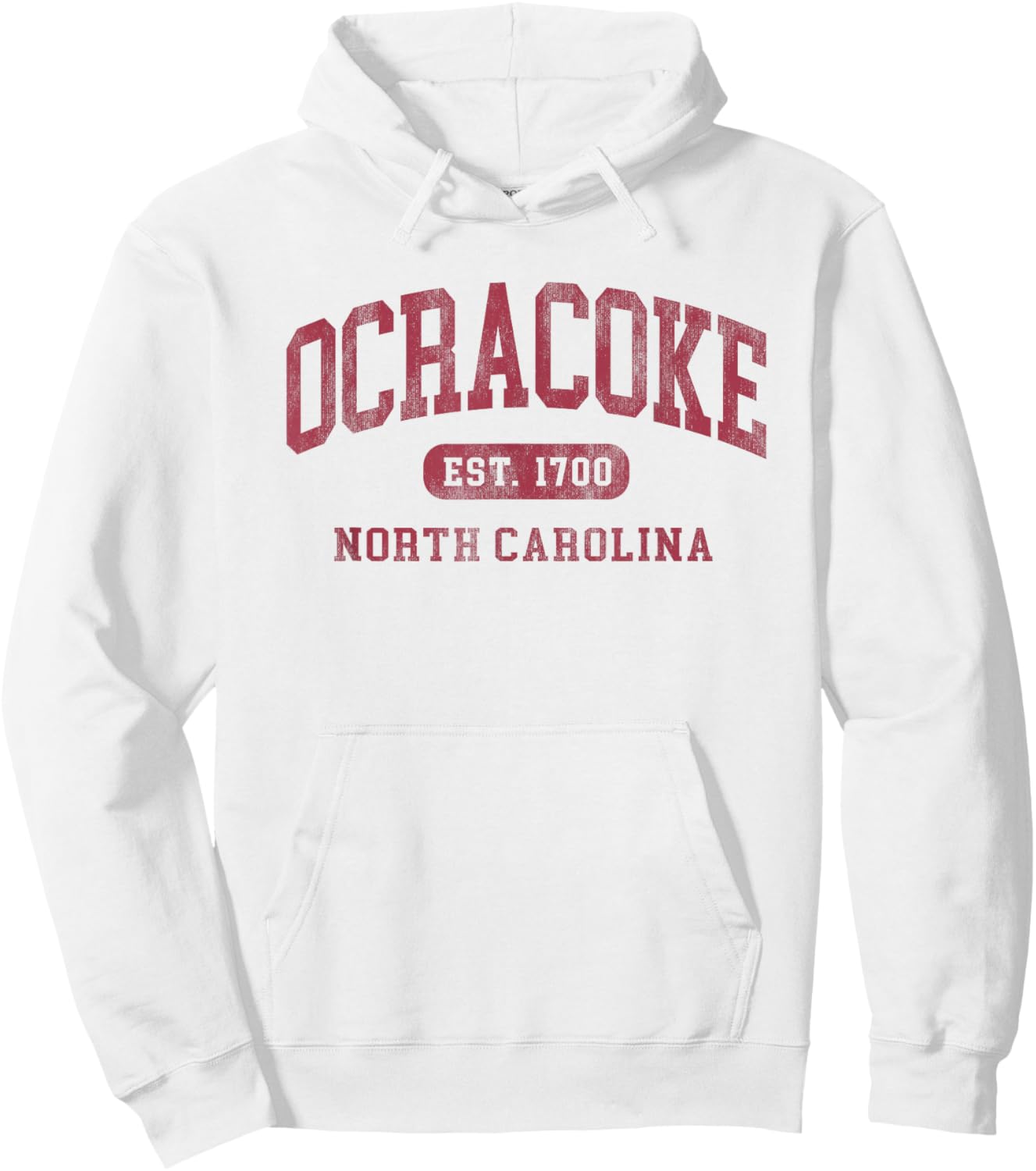 Ocracoke North Carolina Vintage Established 1700 Souvenir Hoodie - Hoodie | White