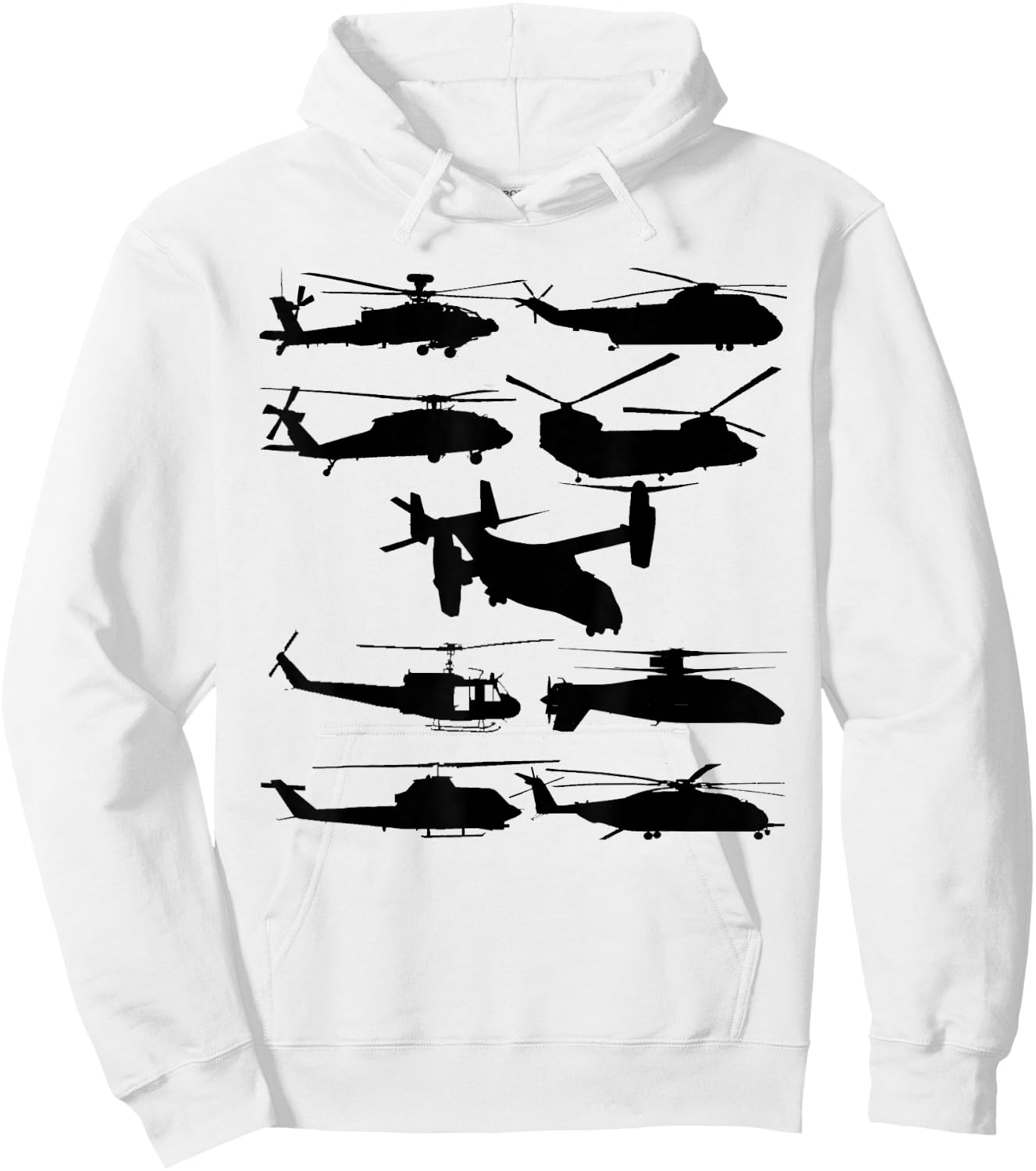 US Helicopters UH-1 Huey UH-60 Blackhawk AH-64 Apache Gift Hoodie - Hoodie | White