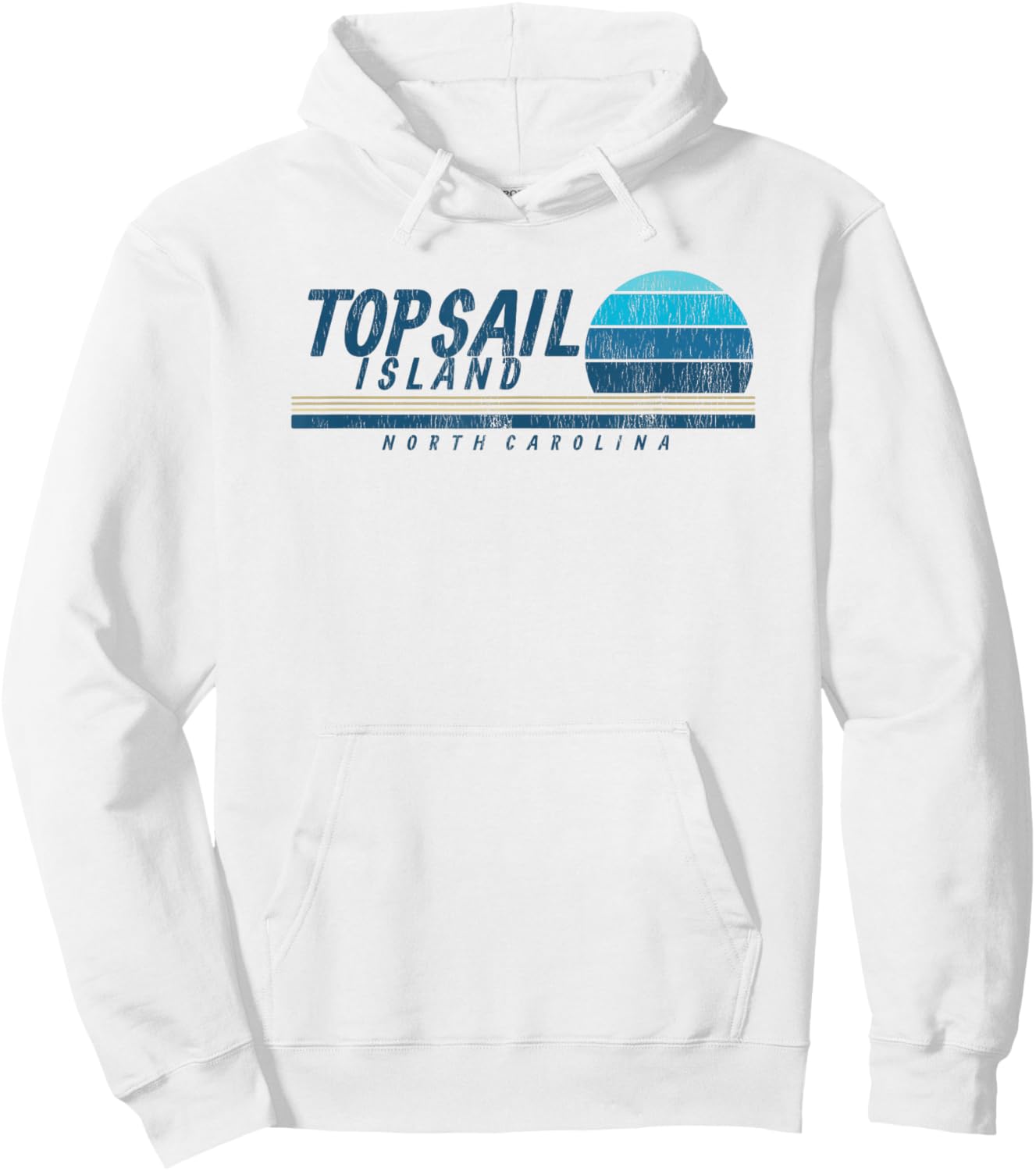Topsail Island, NC Summertime Vacationing 80s Hoodie - Hoodie | White