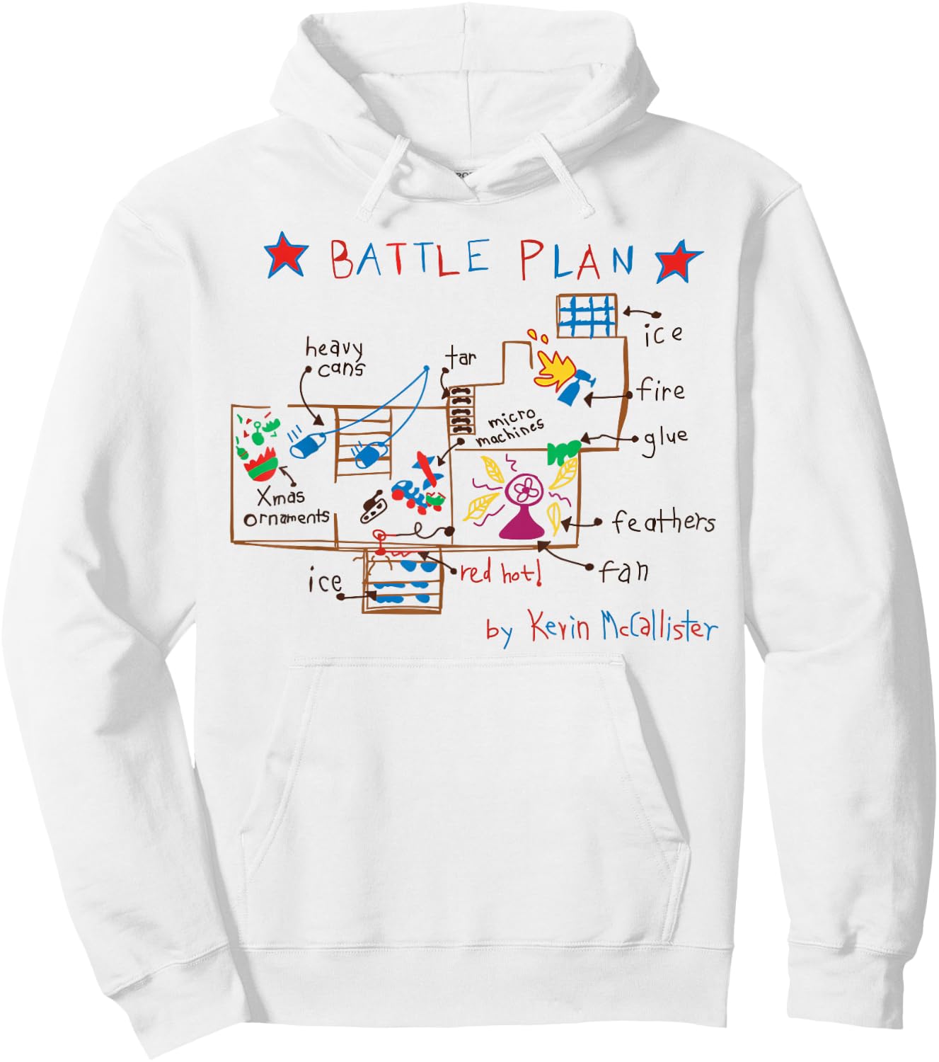 Funny Battle Plan Christmas Home Kids Hand Dawn Costumes Hoodie - Hoodie | White