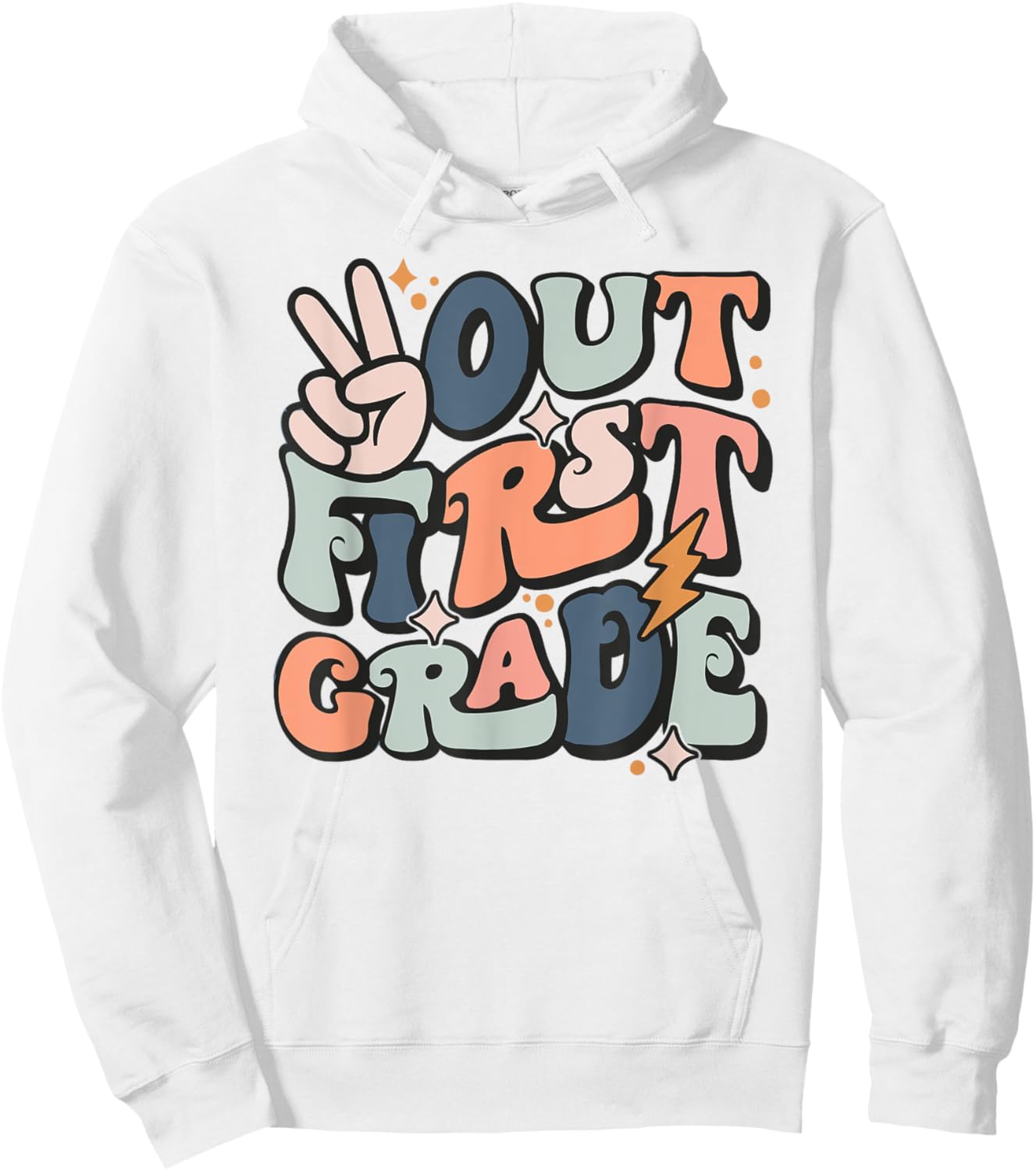 Last Day Of 1st Grade Smile Face Peace Out First Grade Hoodie - Hoodie | White