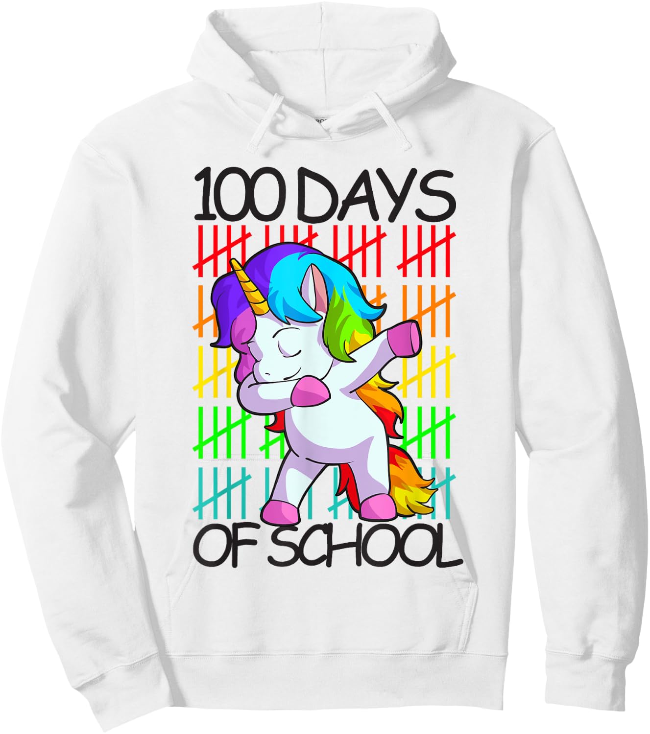 Happy 100 Days Of School Shirt Girls Unicorn Lover Gift Hoodie - Hoodie | White
