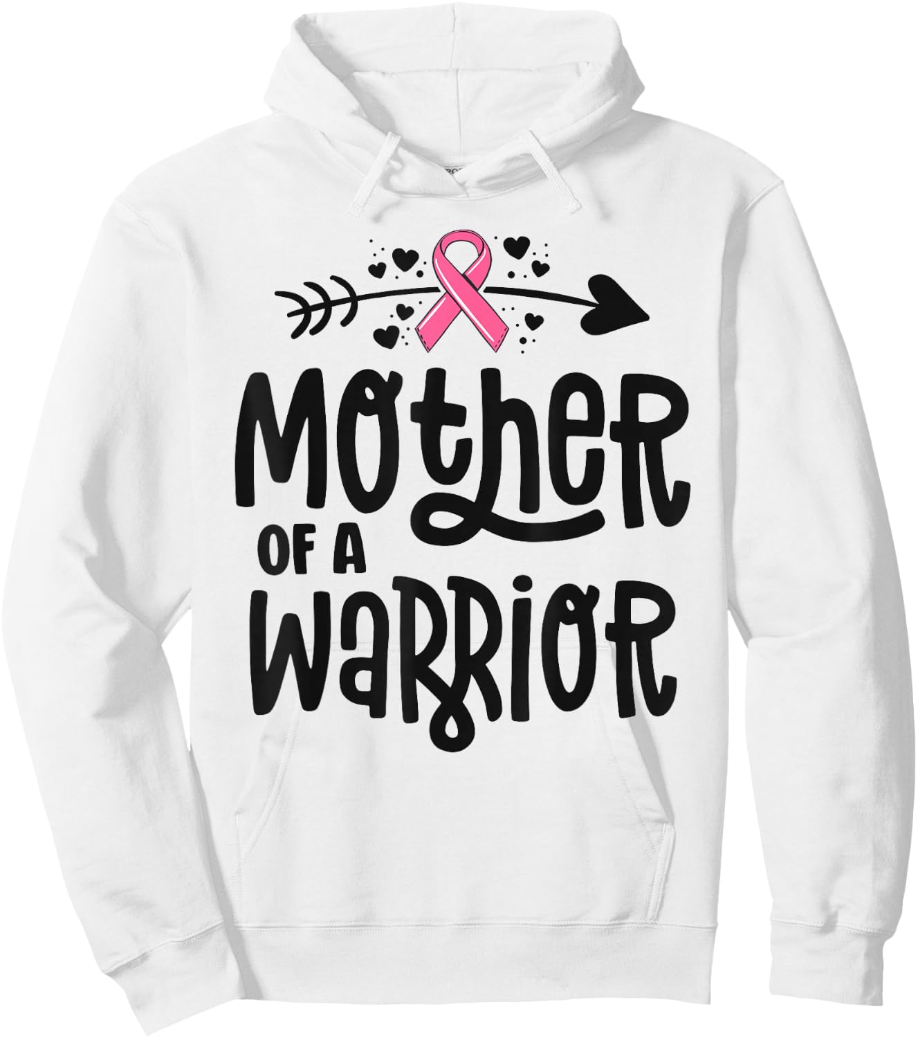 Mother Of A Warrior Family Breast Cancer Shirts Pink Ribbon Hoodie - Hoodie | White