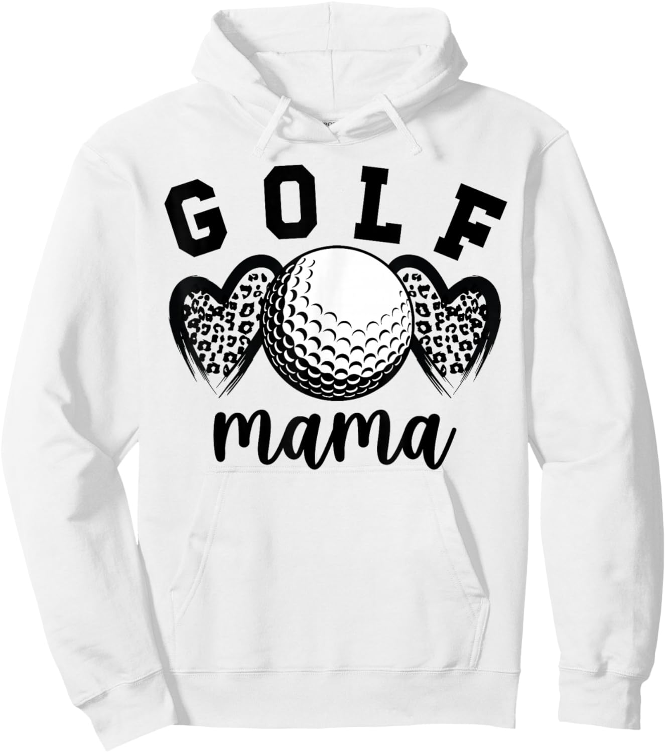 Golf Mama Hearts Golf Mom Of A Golf Player Mother Hoodie - Hoodie | White