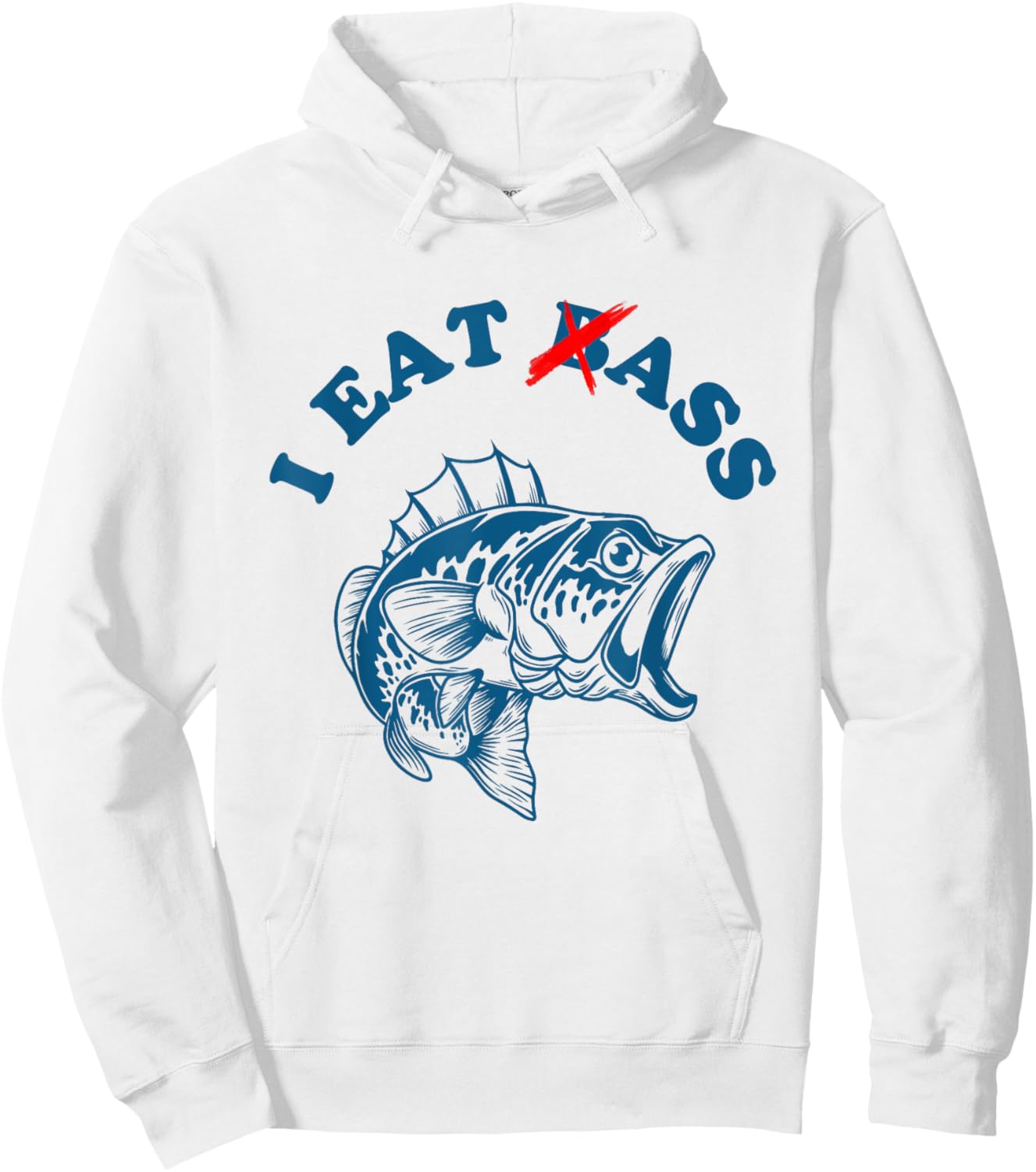 I Eat Bass Funny I Eat Bass Hoodie - Hoodie | White