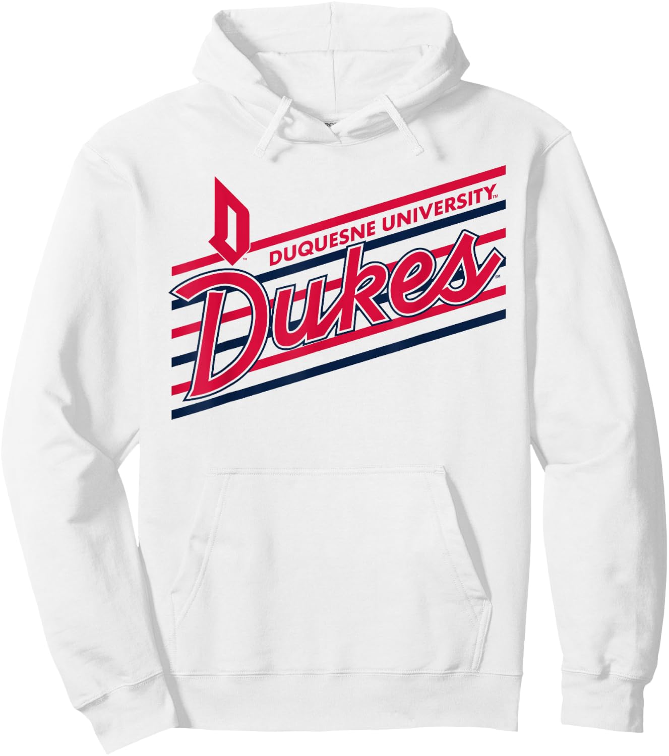 Duquesne Dukes Retro Performer White Officially Licensed Hoodie - Hoodie | White