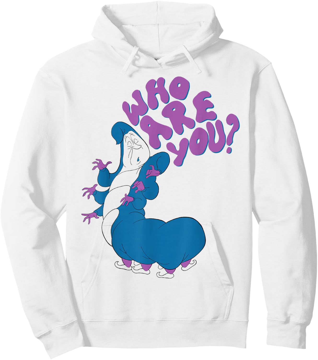 Disney Alice in Wonderland Caterpillar Who are You Small Hoodie - Hoodie | White