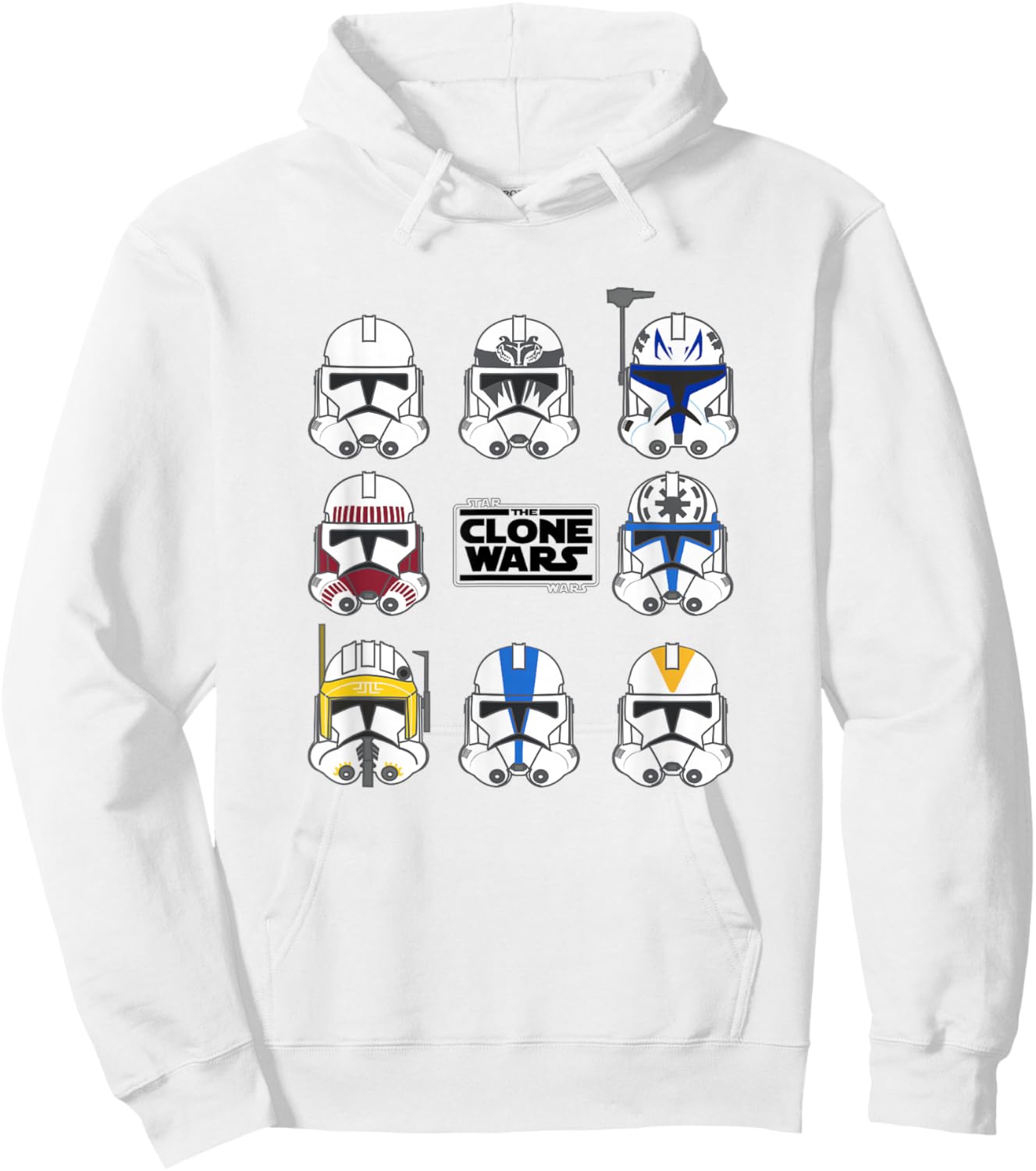 Star Wars: The Clone Wars Multiple Trooper Helmets Hoodie - Hoodie | White
