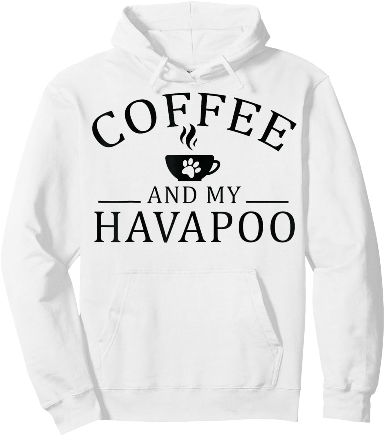 Havapoo Dog And Coffee Hoodie - Hoodie | White