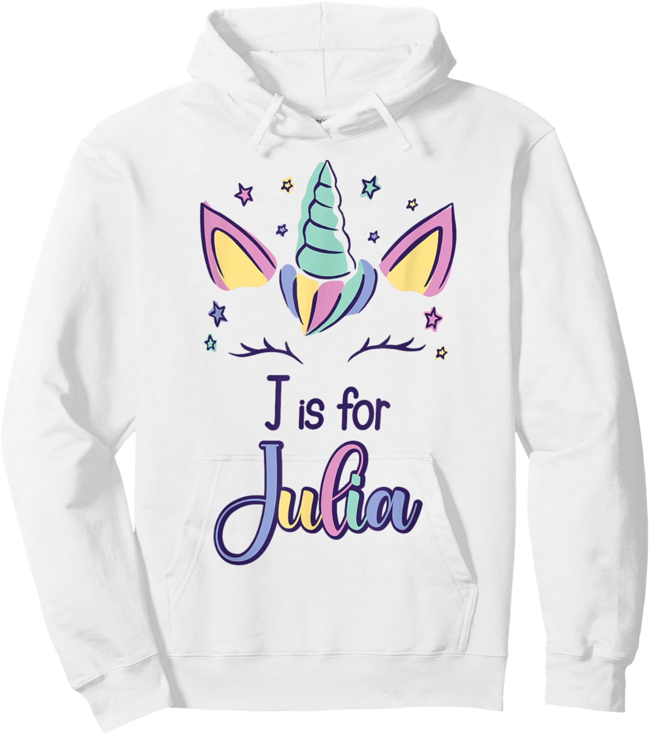 First Name Julia Personalized J Is For Julia Hoodie - Hoodie | White
