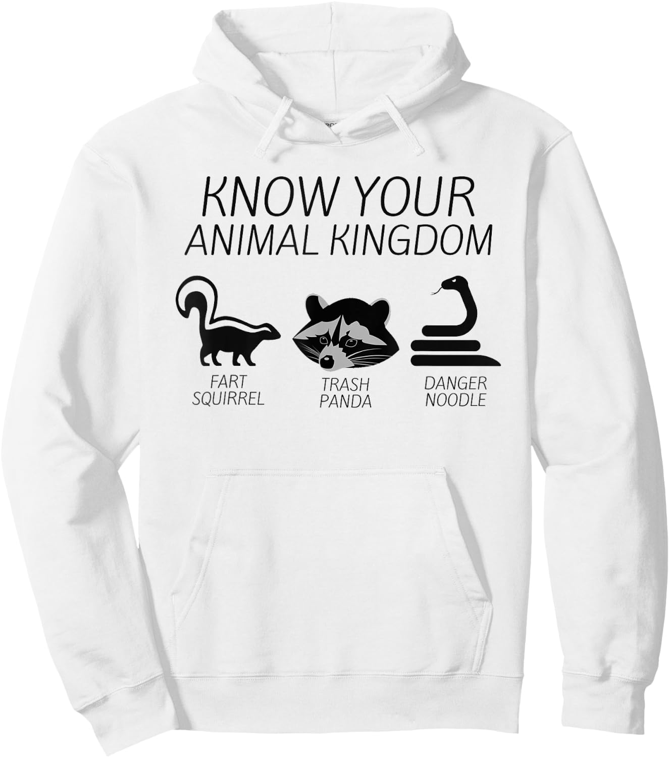 Trash Panda Fart Squirrel Danger Noodle Hoodie - Hoodie | White