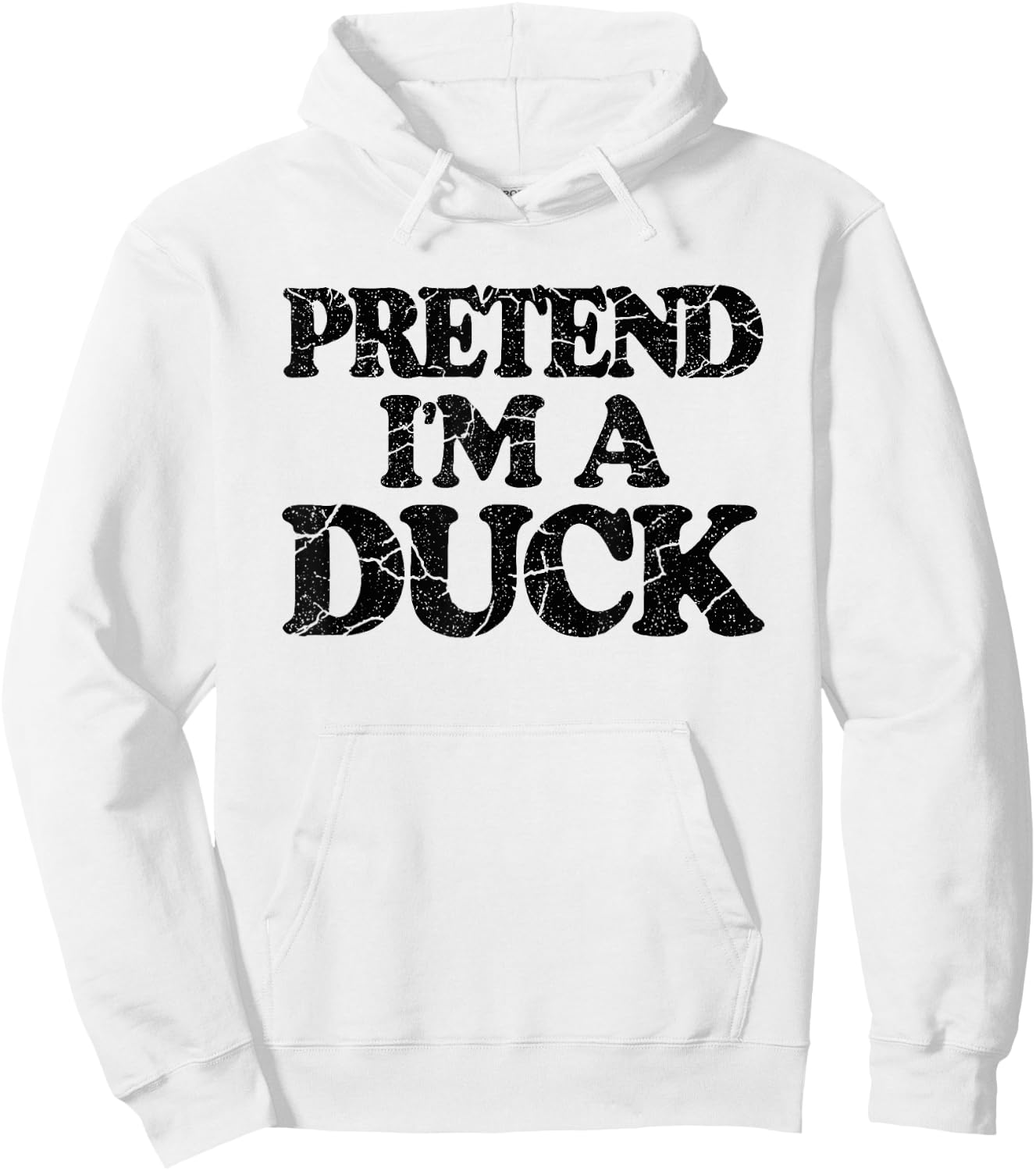 Pretend I'm A Duck Shirt Kids DIY Easy Halloween Costume Hoodie - Hoodie | White