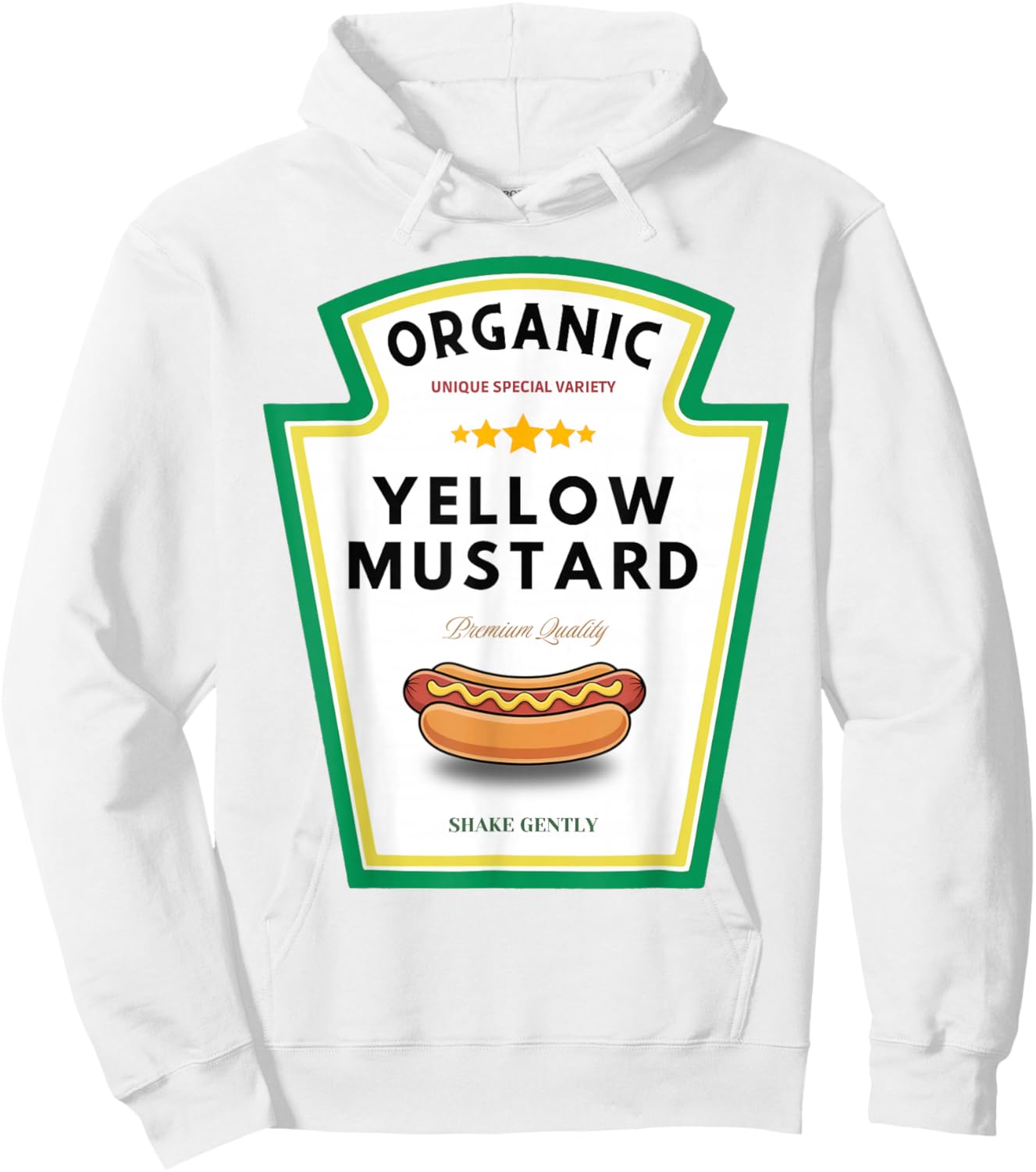 Yellow Mustard Funny Foodie Parody Hot Dog & BBQ Hoodie - Hoodie | White