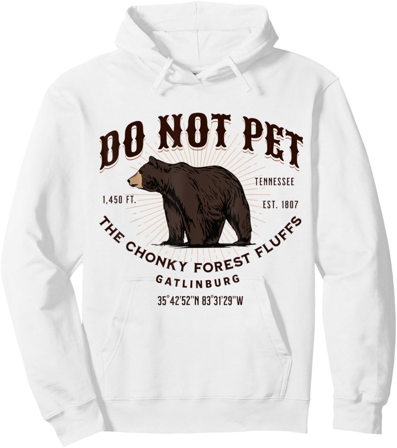 Gatlinburg Tennessee Black Bear Funny Souvenir Hoodie - Hoodie | White
