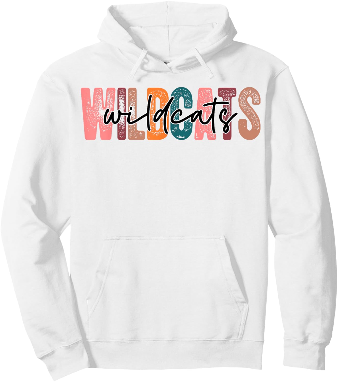 Wildcats School Sports Fan Team Spirit Hoodie - Hoodie | White