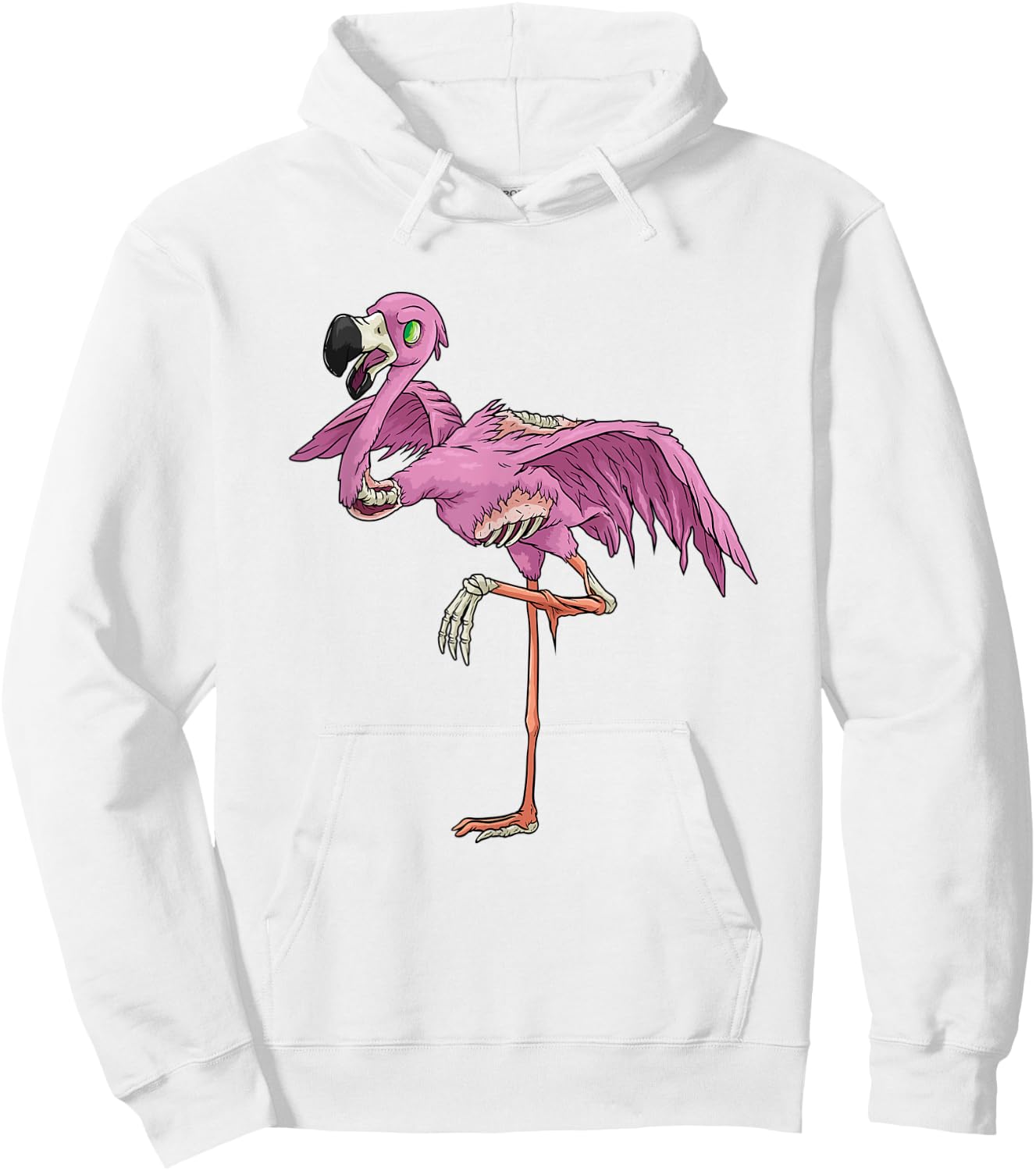 Funny Flamingo funny Zombie Apocalypse Halloween Flamingo Hoodie - Hoodie | White