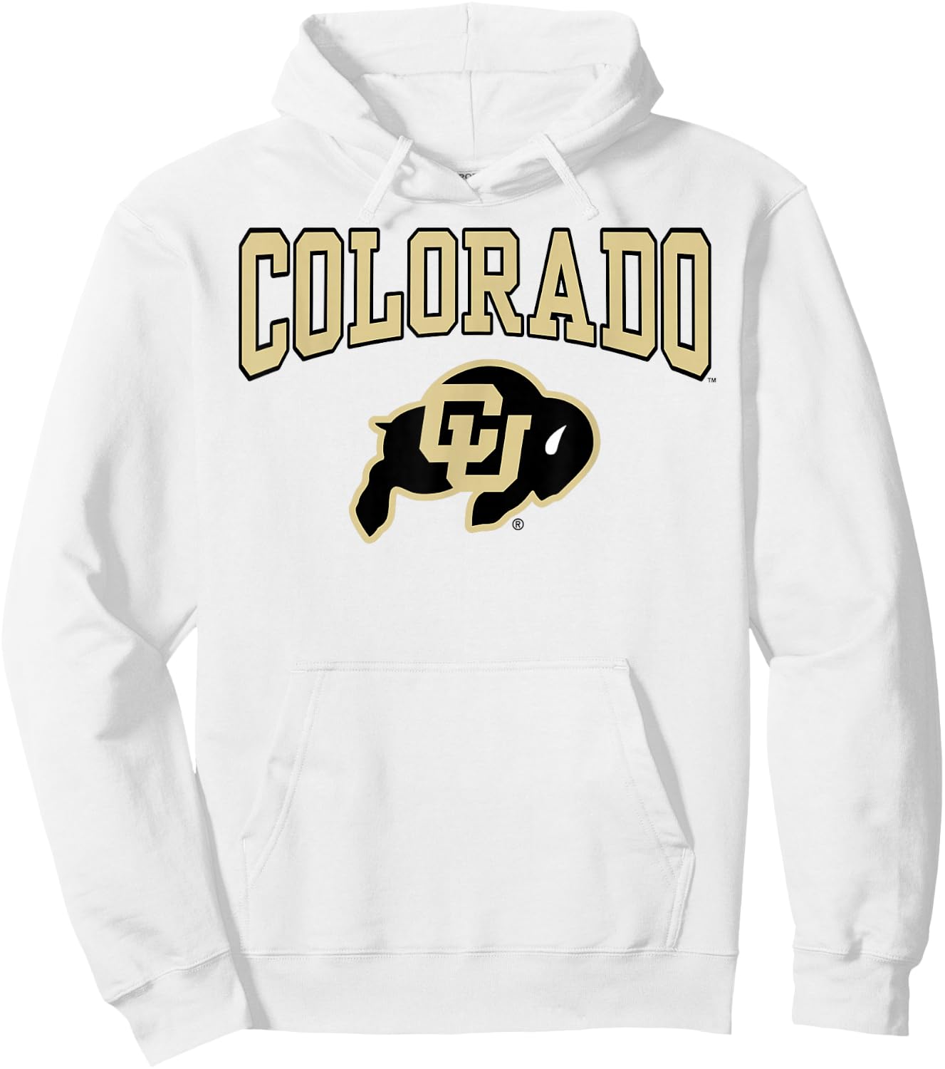 Elite Authentics Colorado Buffaloes Arched Logo Officially Licensed Hoodie - Hoodie | White