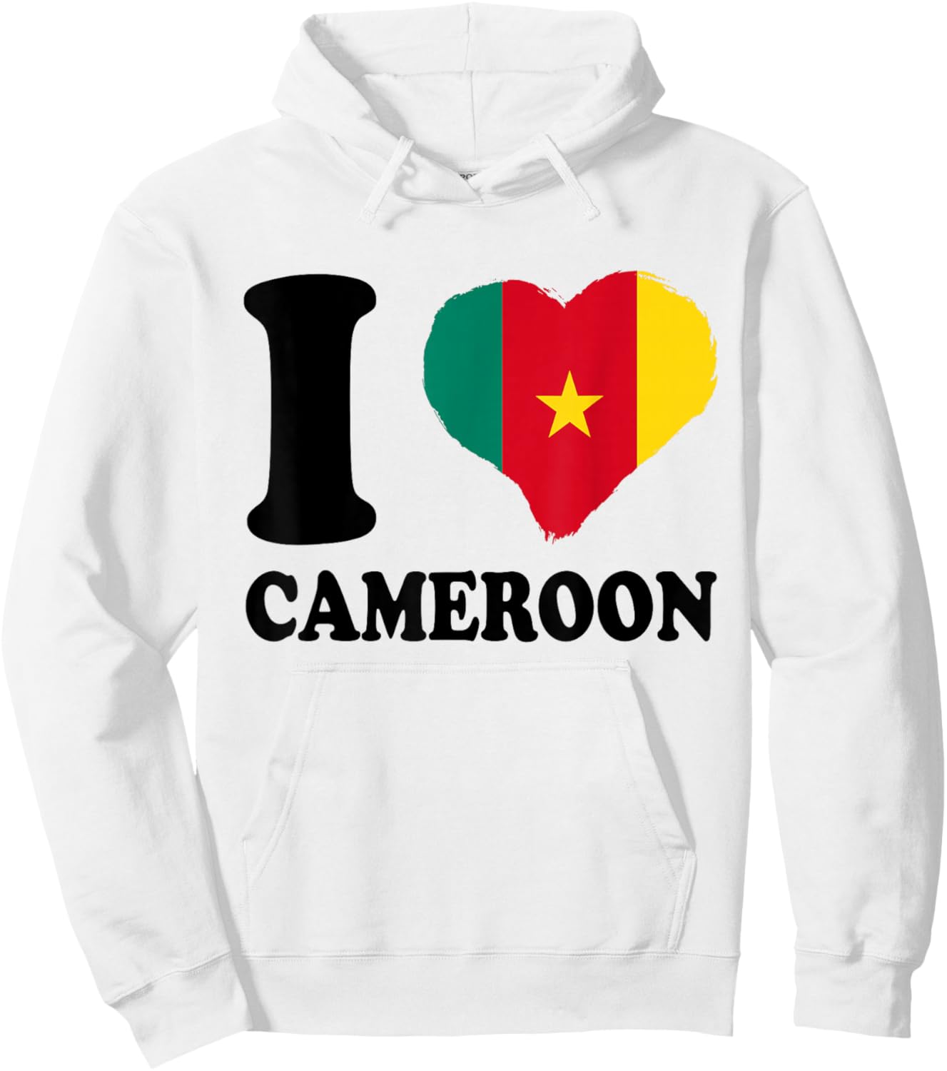 Cameroonian Flag I Love Cameroon Cameroonian Pride Heart Hoodie - Hoodie | White