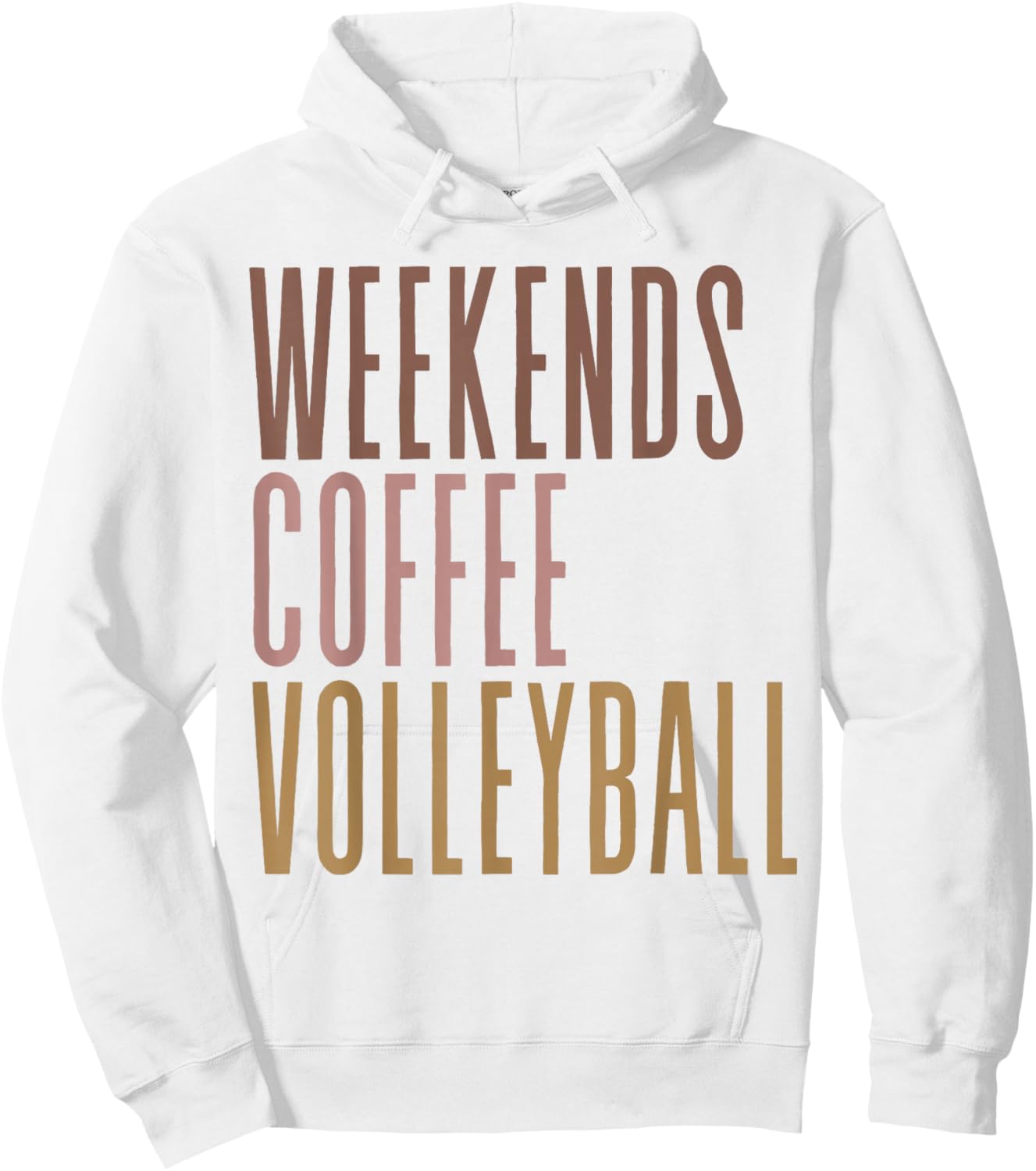 Weekend Coffee Volleyball Hoodie - Hoodie | White