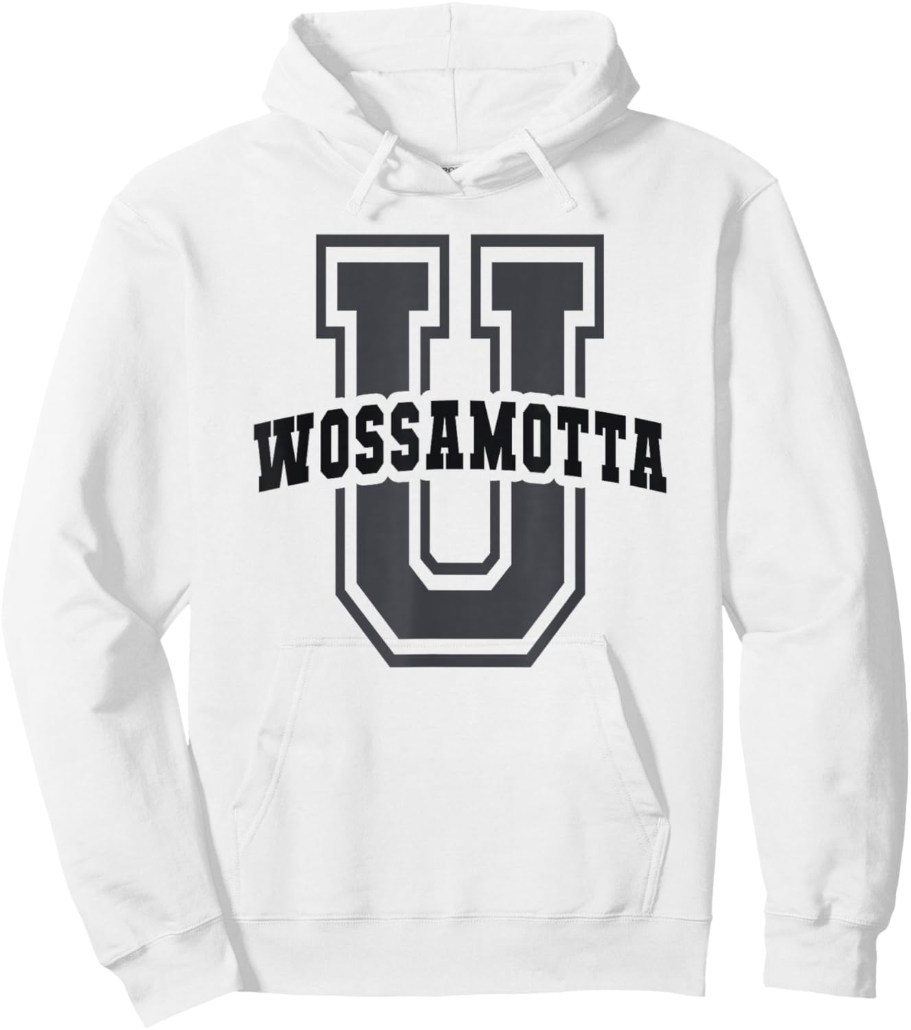 Sarcastic WOSSAMOTTA University Academy Cheerleader Game On Hoodie - Hoodie | White