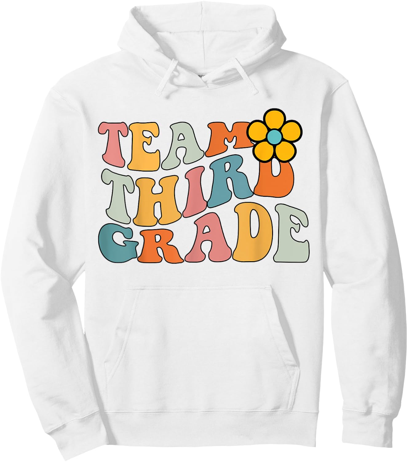 Team Third Grade Groovy Wavy, 3nd Grade Back to school Hoodie - Hoodie | White