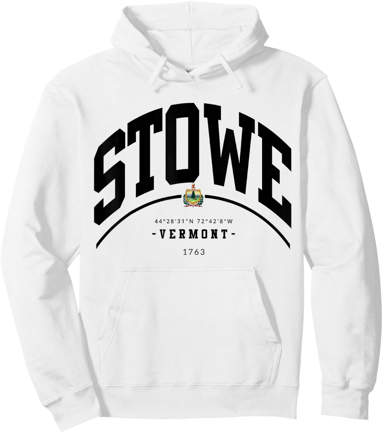 Stowe Vermont Hiking Stowe Souvenir Retro Mountain Hoodie - Hoodie | White