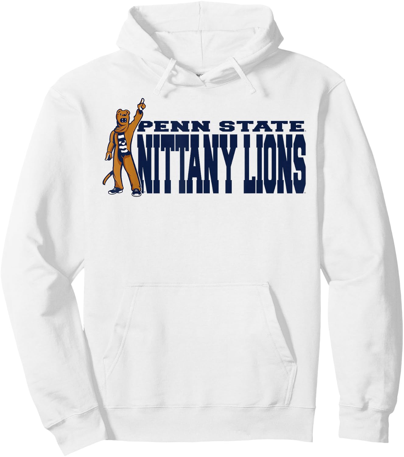 Penn State Nittany Lions Mascot Custom Logo Hoodie - Hoodie | White