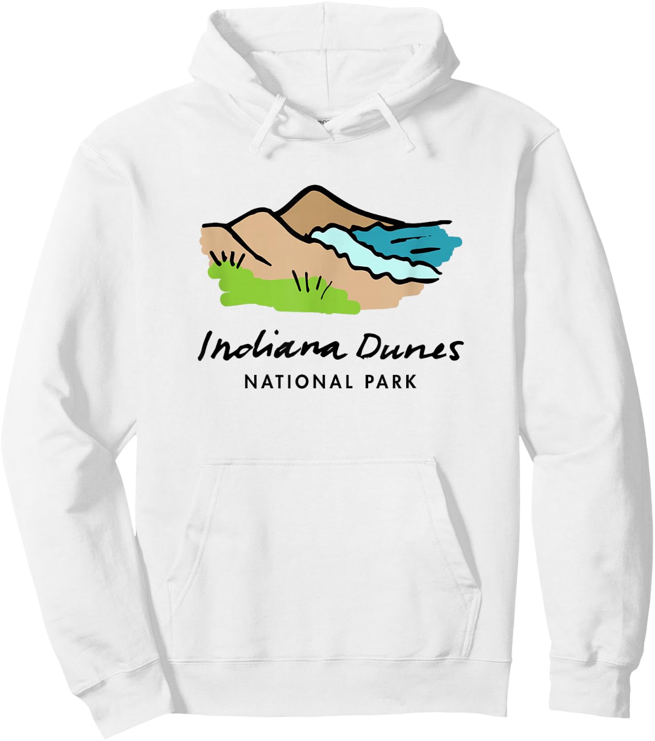Family Vacation design - Retro Indiana Dunes National Park Hoodie - Hoodie | White