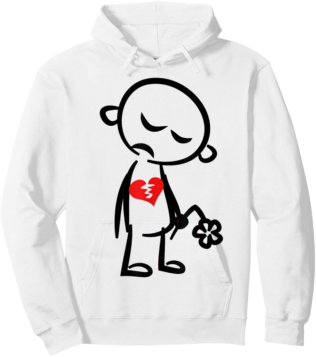 Broken Heart Valentine Hoodie - Hoodie | White