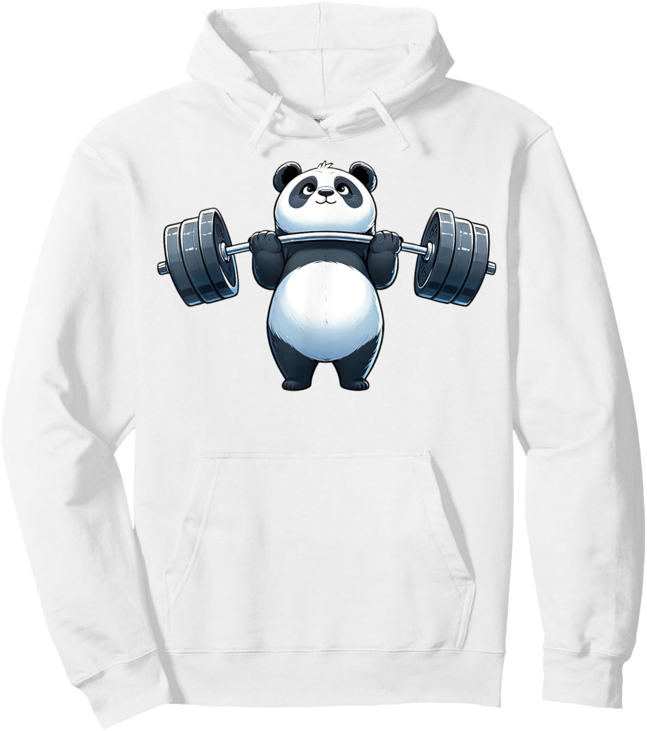 Panda Weightlifting Fitness Gym Training Bodybuilding Hoodie - Hoodie | White