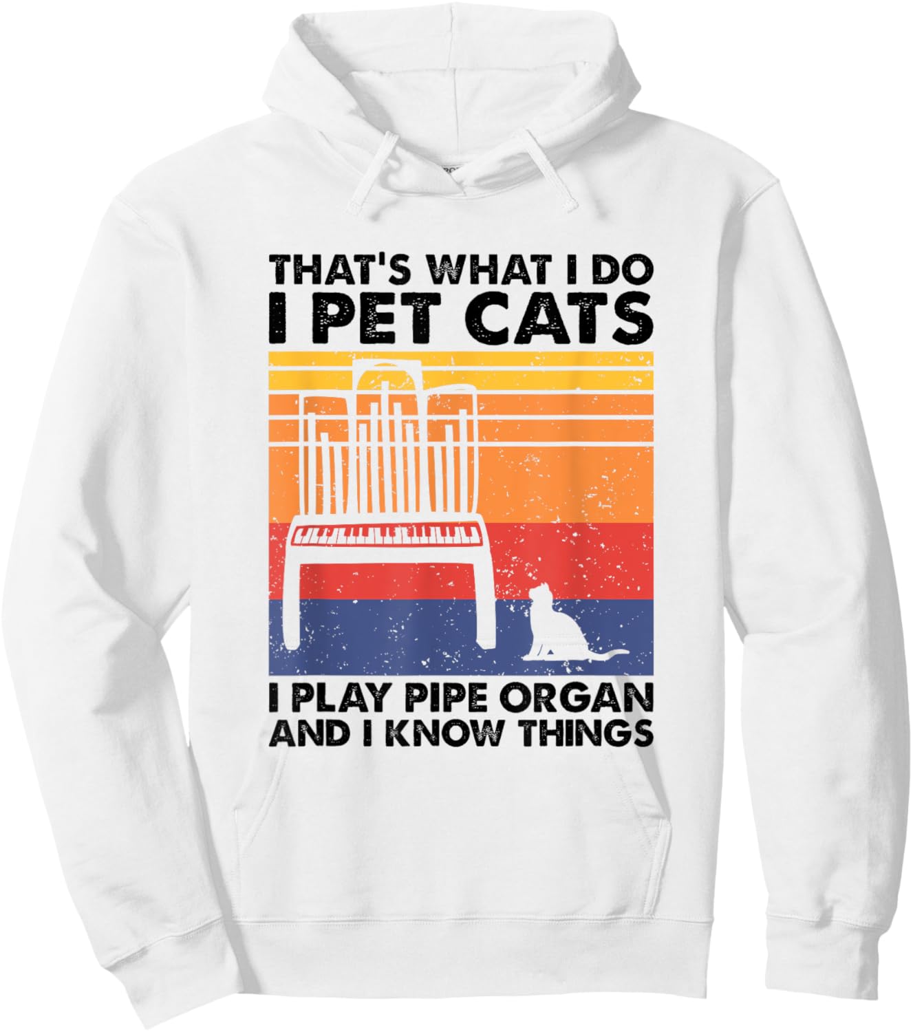 I Pet Cats I Play Pipe Organ And I Know Things Hoodie - Hoodie | White