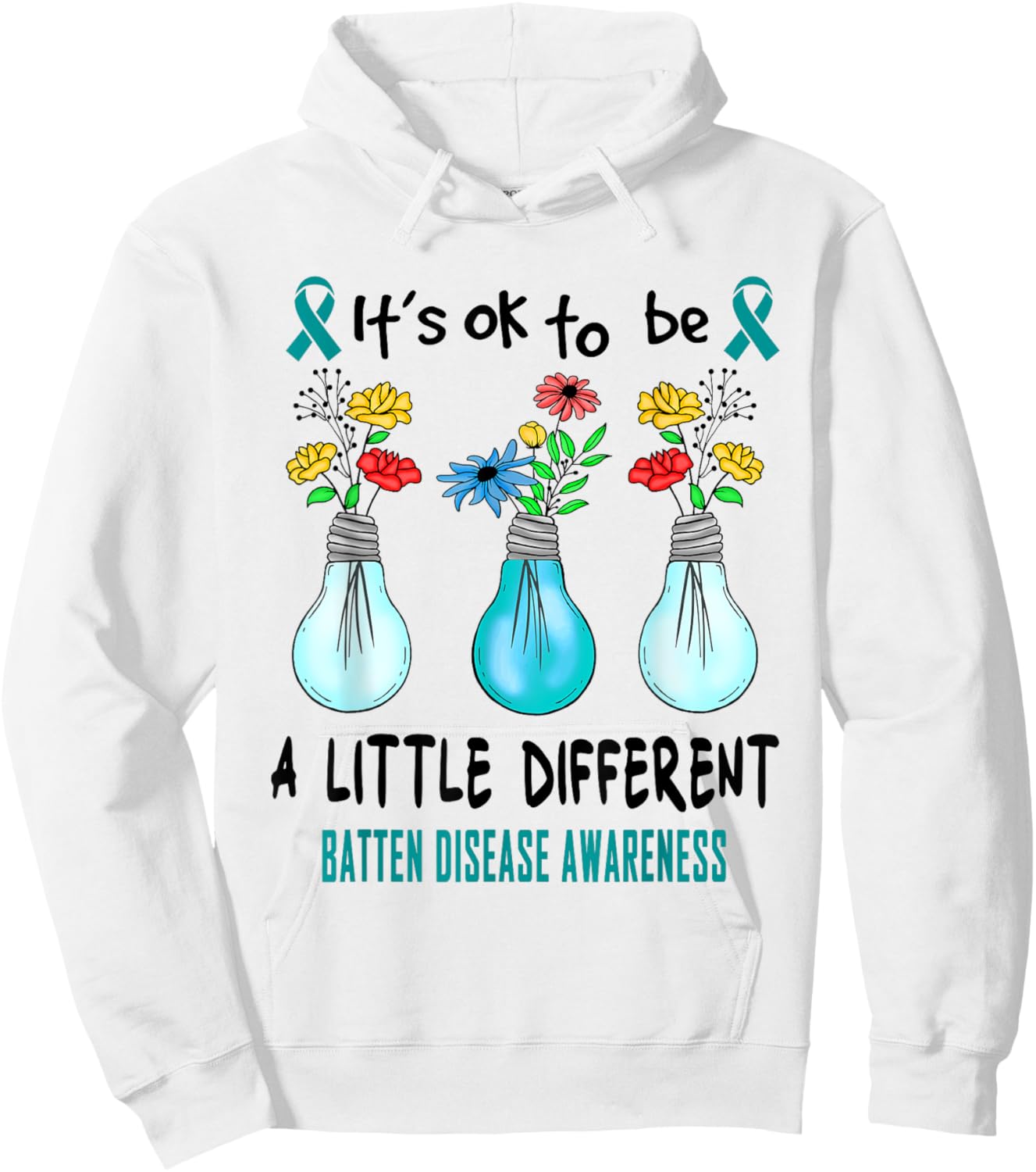 It's Ok To Be A Little Different Batten Disease Awareness Hoodie - Hoodie | White