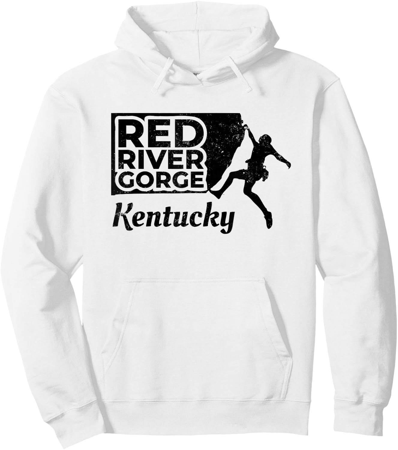 Red River Gorge Kentucky Rock Climber Hoodie - Hoodie | White
