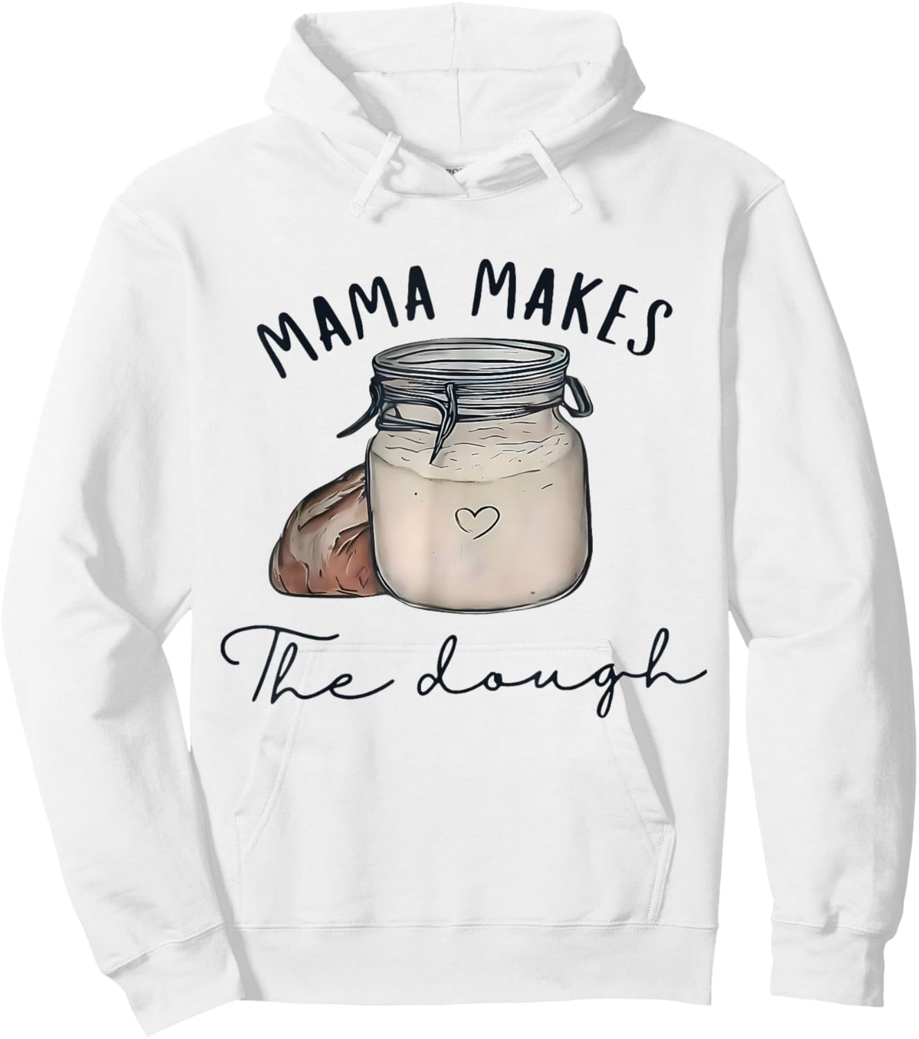 Vintage Mama Makes The Dough Bread Homemade Mother's Day Hoodie - Hoodie | White