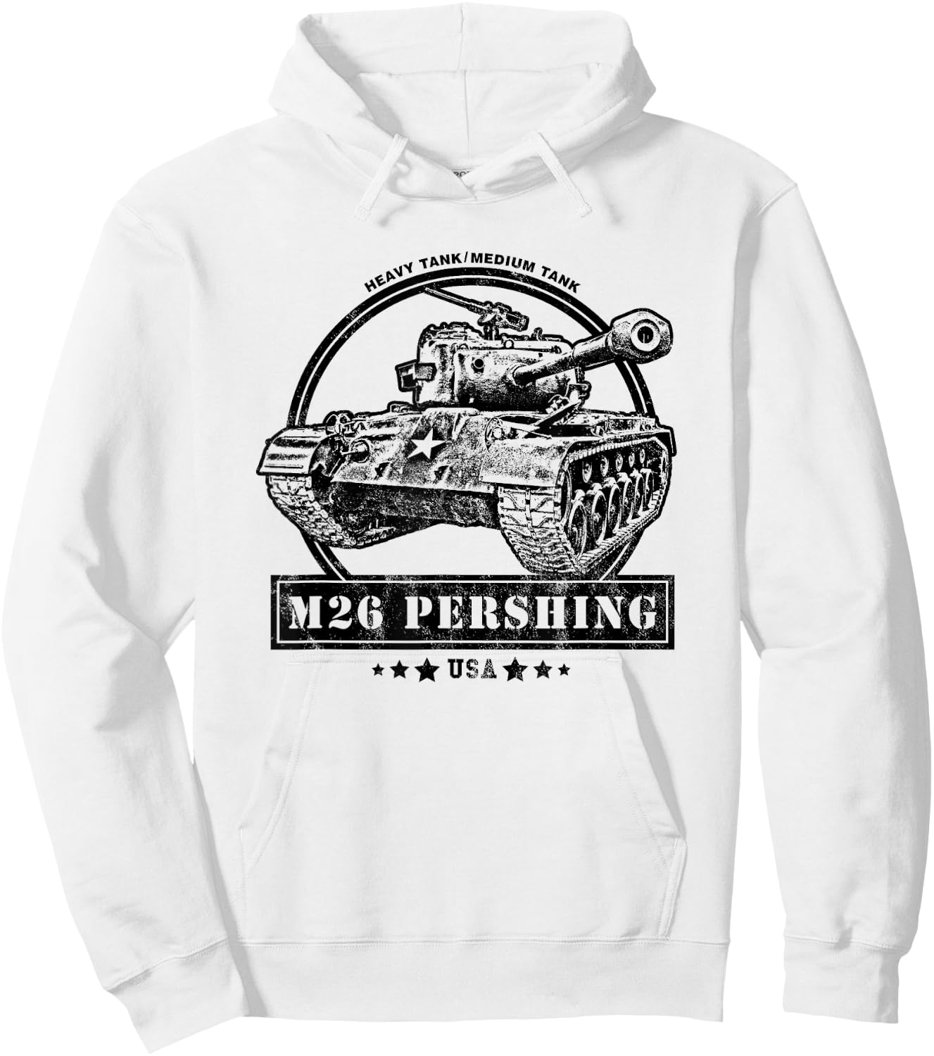 M26 Pershing WW2 Tank Hoodie - Hoodie | White