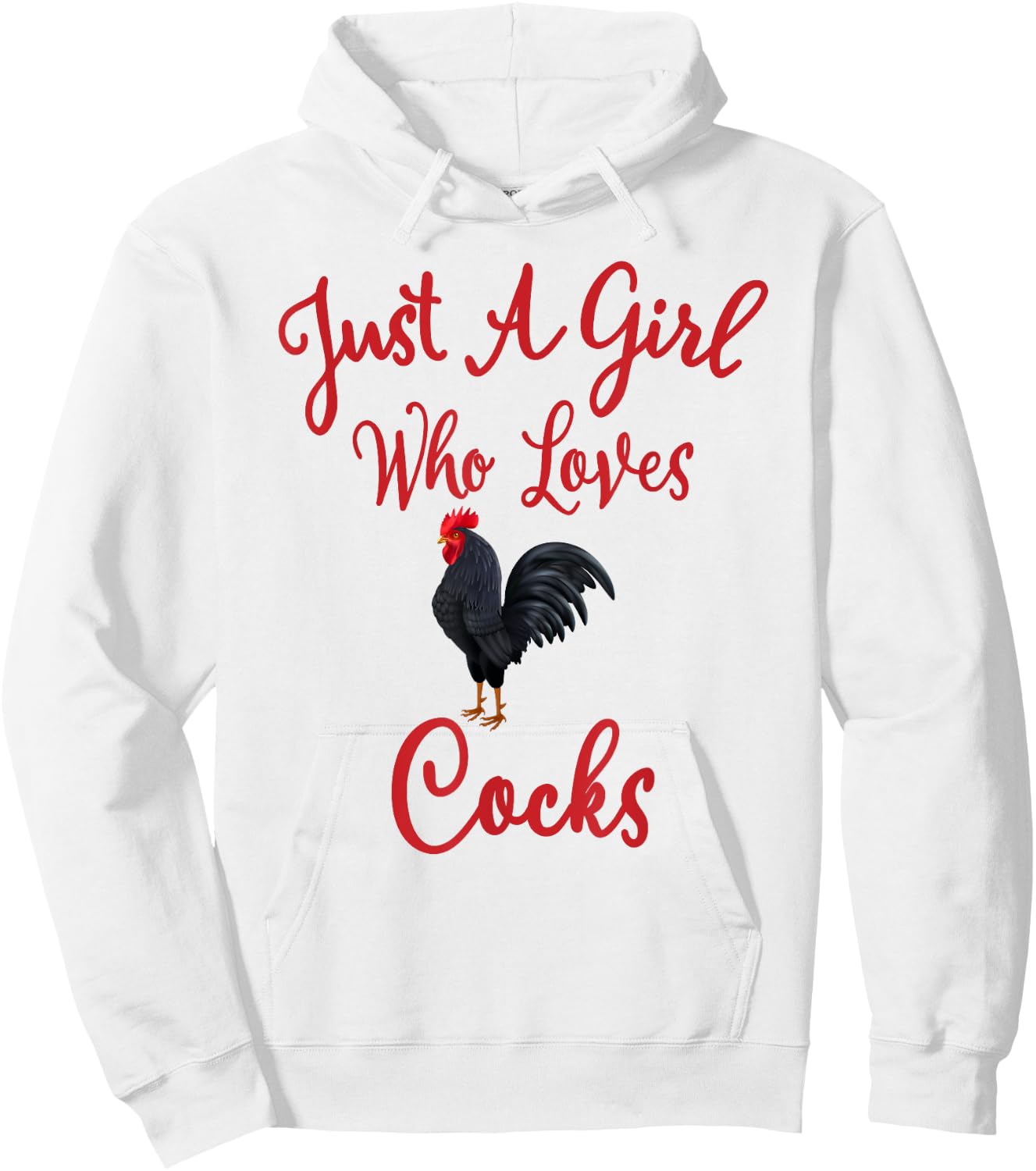 Just a Girl Who Loves Cocks Hoodie - Hoodie | White