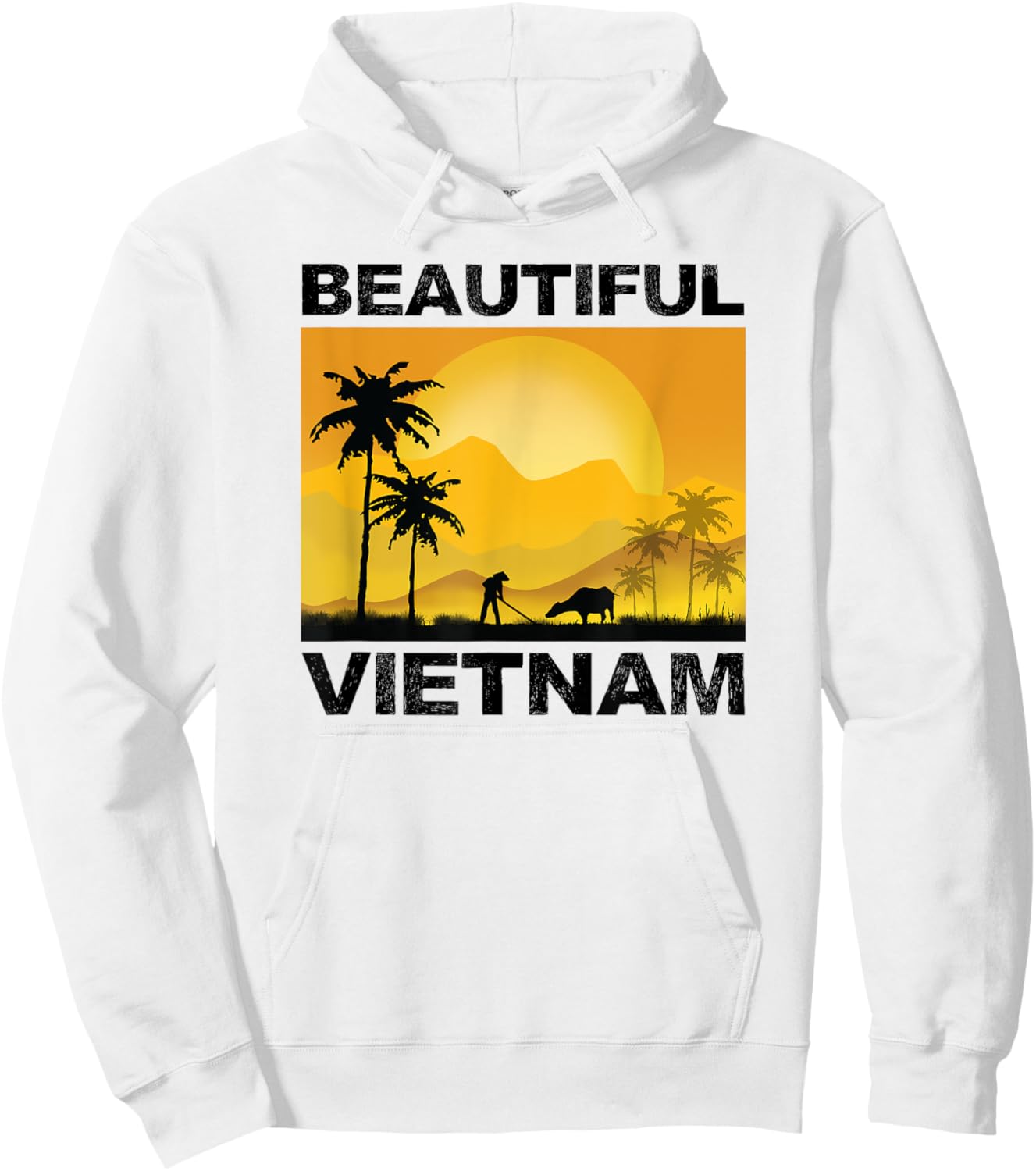 Vietnam Vietnamese Farmers Rice Fields Flag Viet Pride Hoodie - Hoodie | White