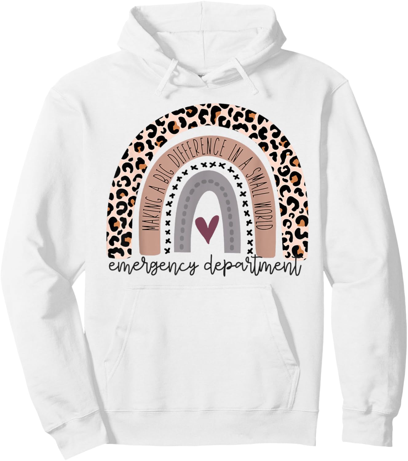 Emergency Department Emergency Room Healthcare rainbow Hoodie - Hoodie | White