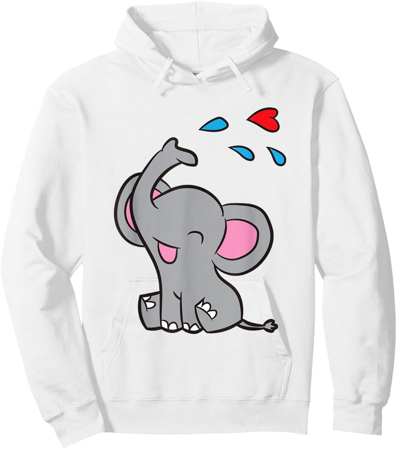 Cute Elephant Animal Kawaii Baby Elephant Hoodie - Hoodie | White
