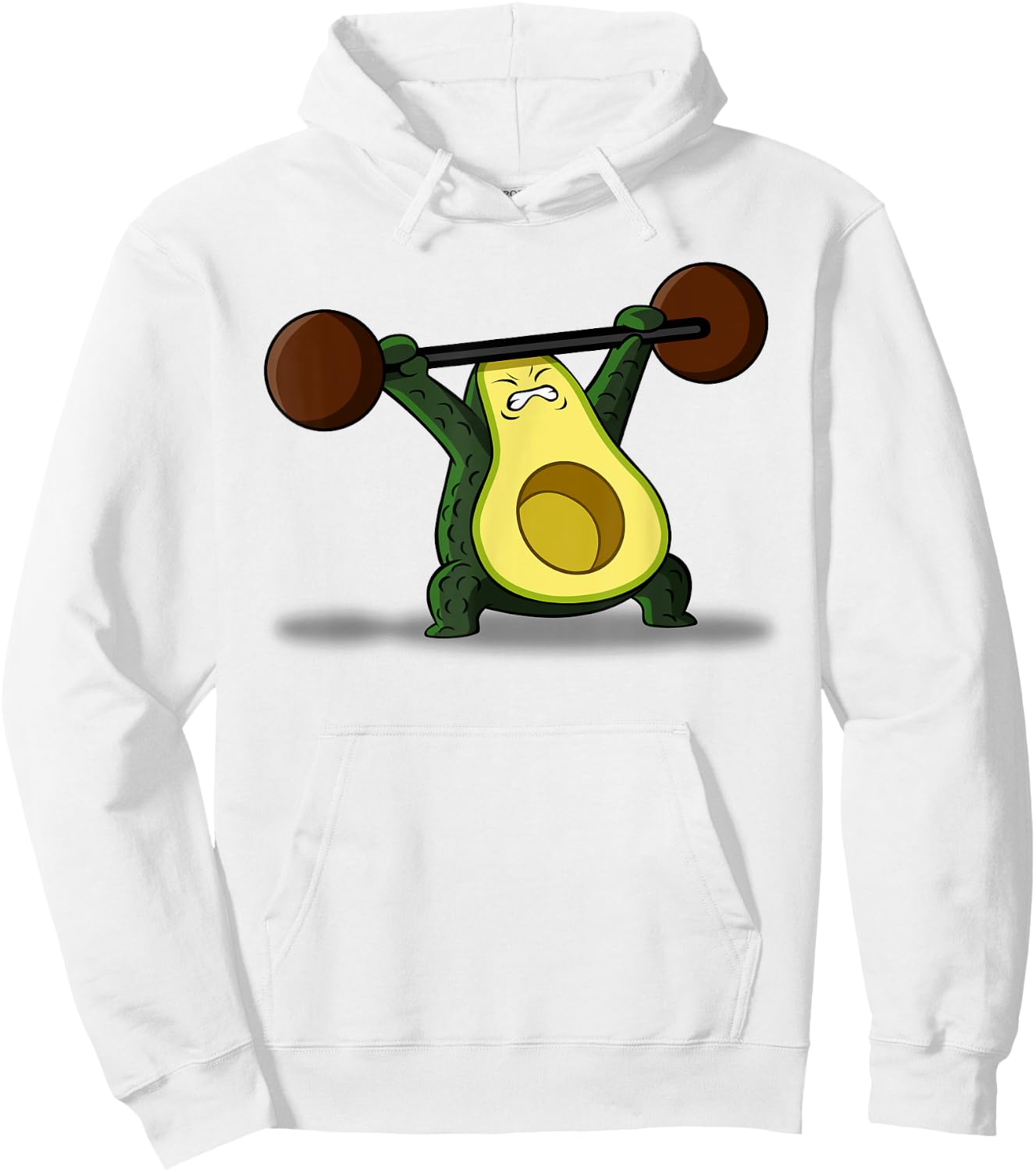 Avocado lifting weights Hoodie - Hoodie | White