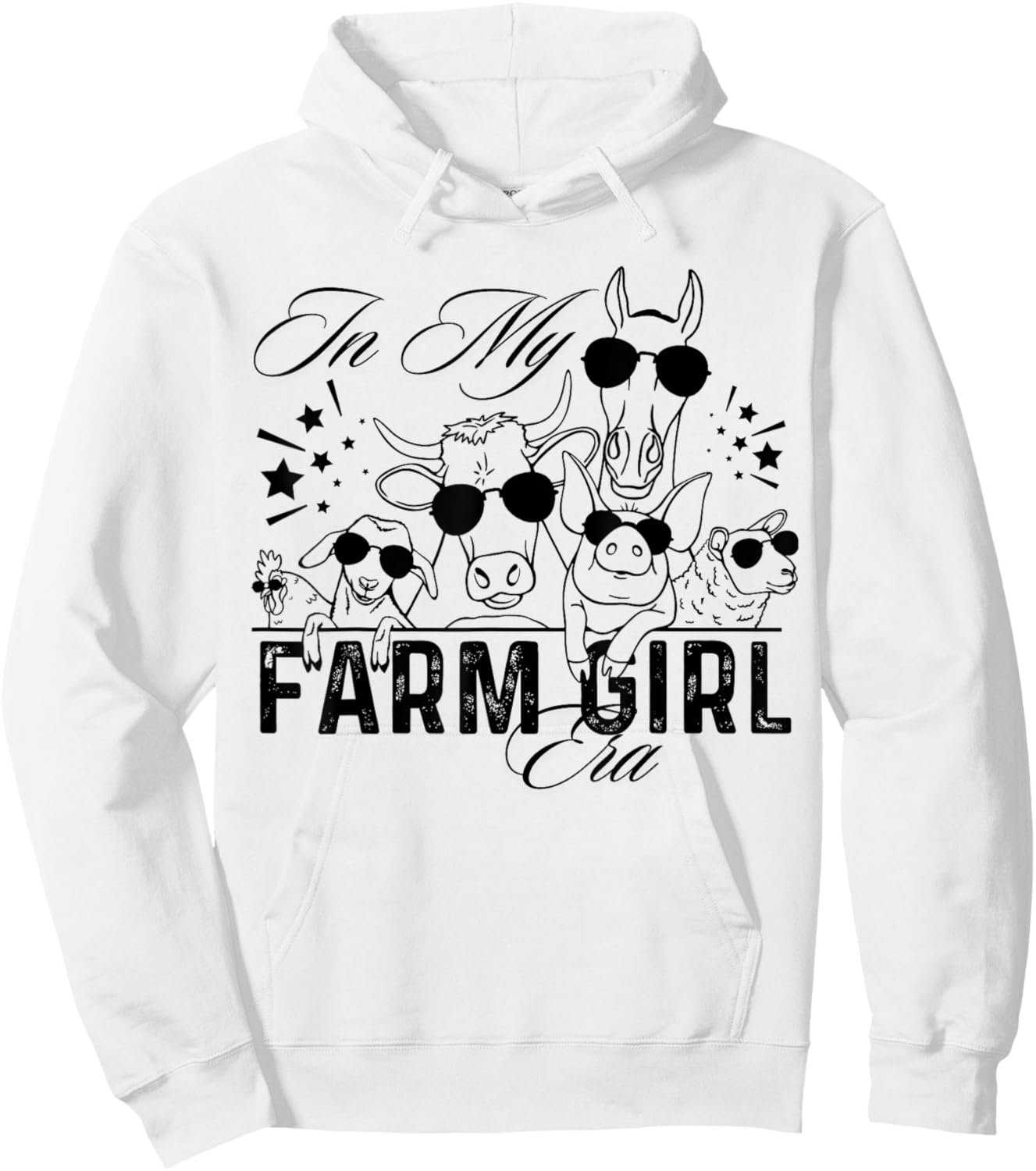 In My Farm Girl Era Farm Life Era-Farmers Funny Farm Animals Hoodie - Hoodie | White